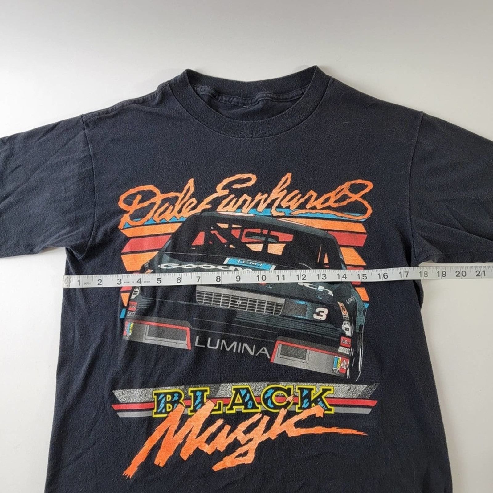 NASCAR Vintage 1990 Dale Earnhardt Nascar Black Magic Tee Size US S / EU 44-46 / 1 - 5 Thumbnail