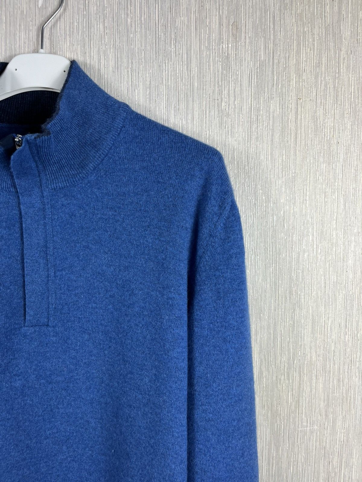Gran Sasso Gran Sasso wool cashmere half zip sweater alcantara luxury Size US L / EU 52-54 / 3 - 4 Thumbnail