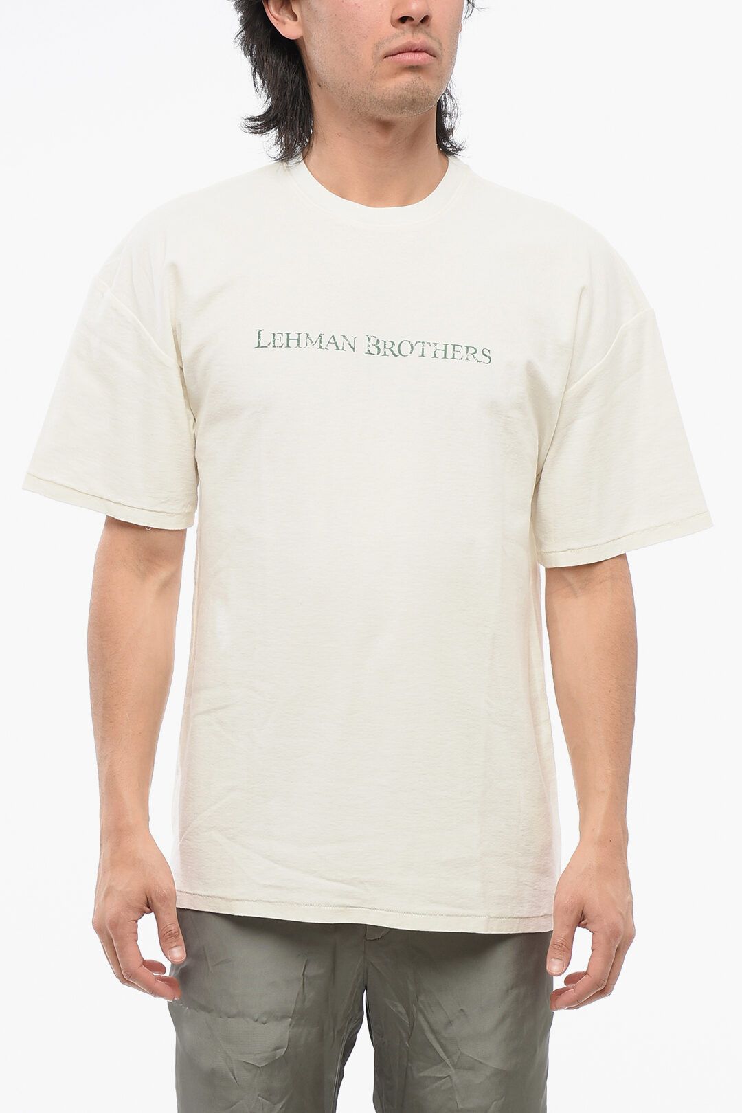 1989 STUDIO og1mm0725 Crewneck Cotton T-Shirt in White Size US S / EU 44-46 / 1 - 5 Thumbnail