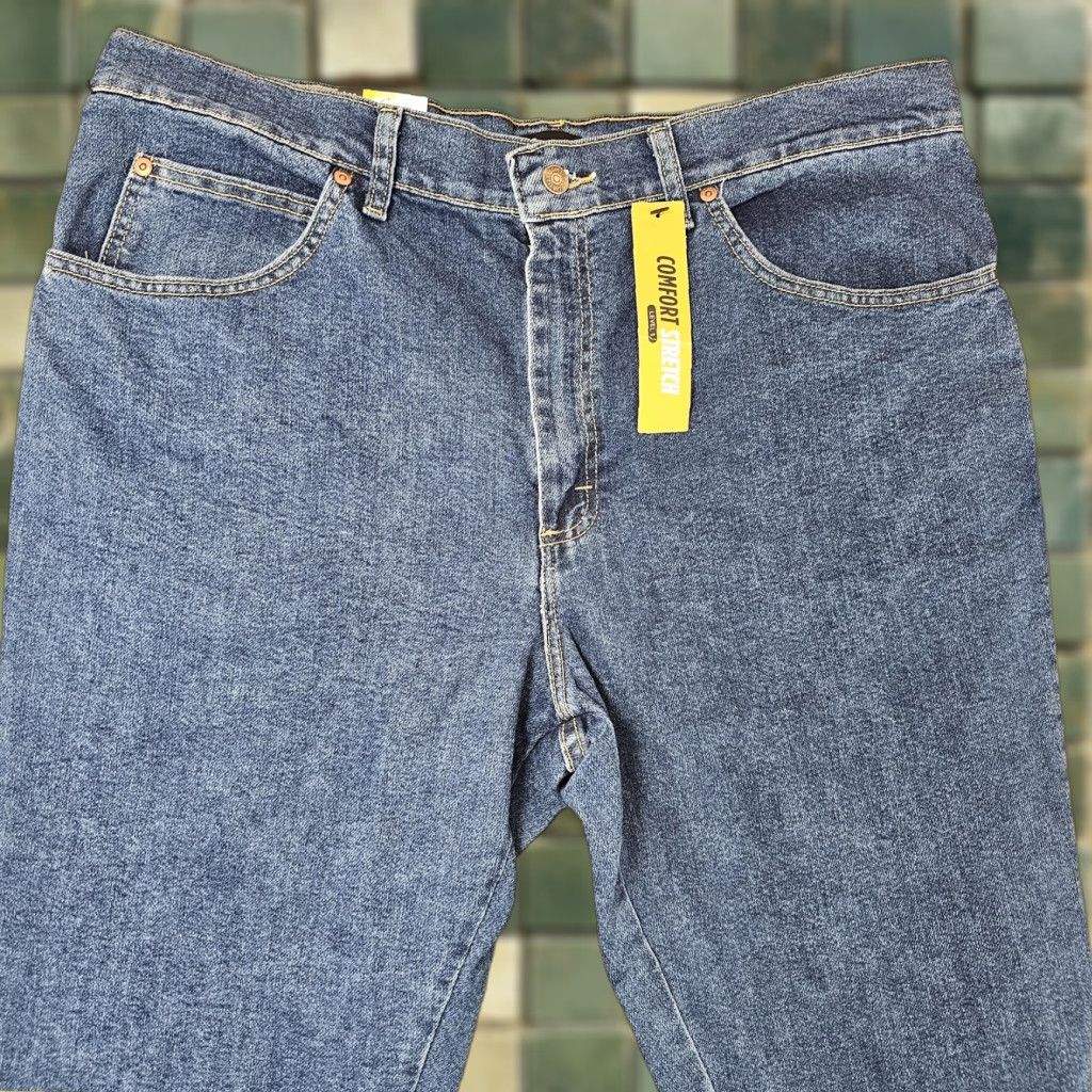 Lee Lee Regular Fit Straight Leg Jeans Mens 40x32 Blue Stretch High Rise Denim Size US 40 / EU 56 - 1 Thumbnail