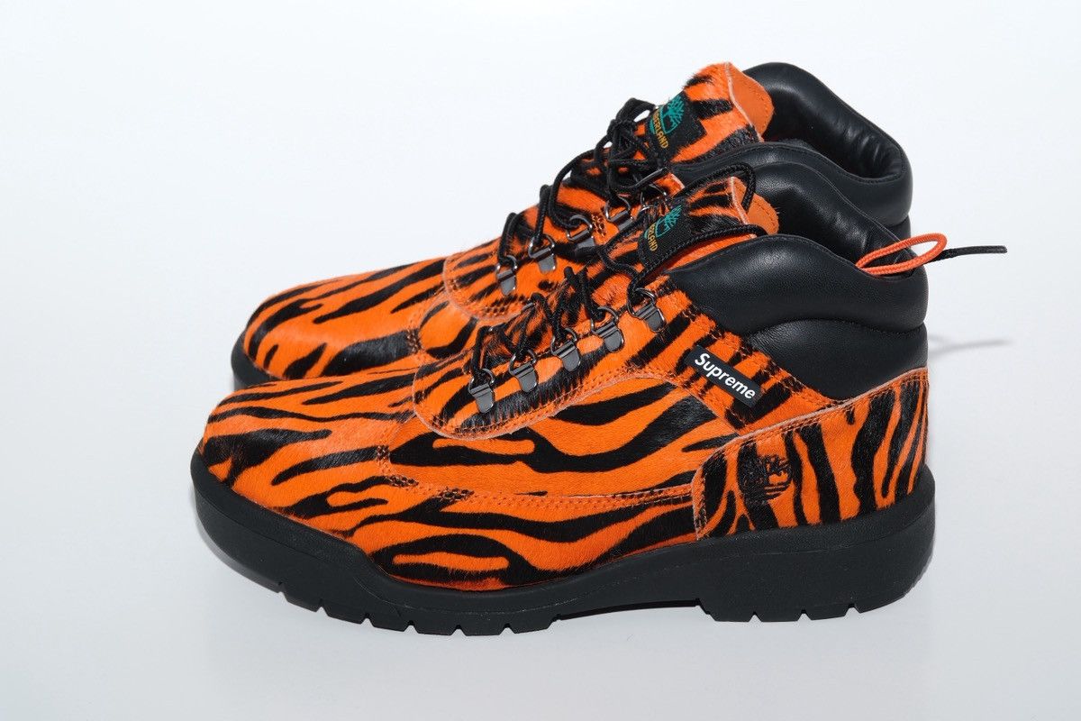 Supreme × Timberland Timberland Supreme Field Boot Tiger Mens 8.5 Orange Zebra Size US 8.5 / EU 41-42 - 5 Thumbnail