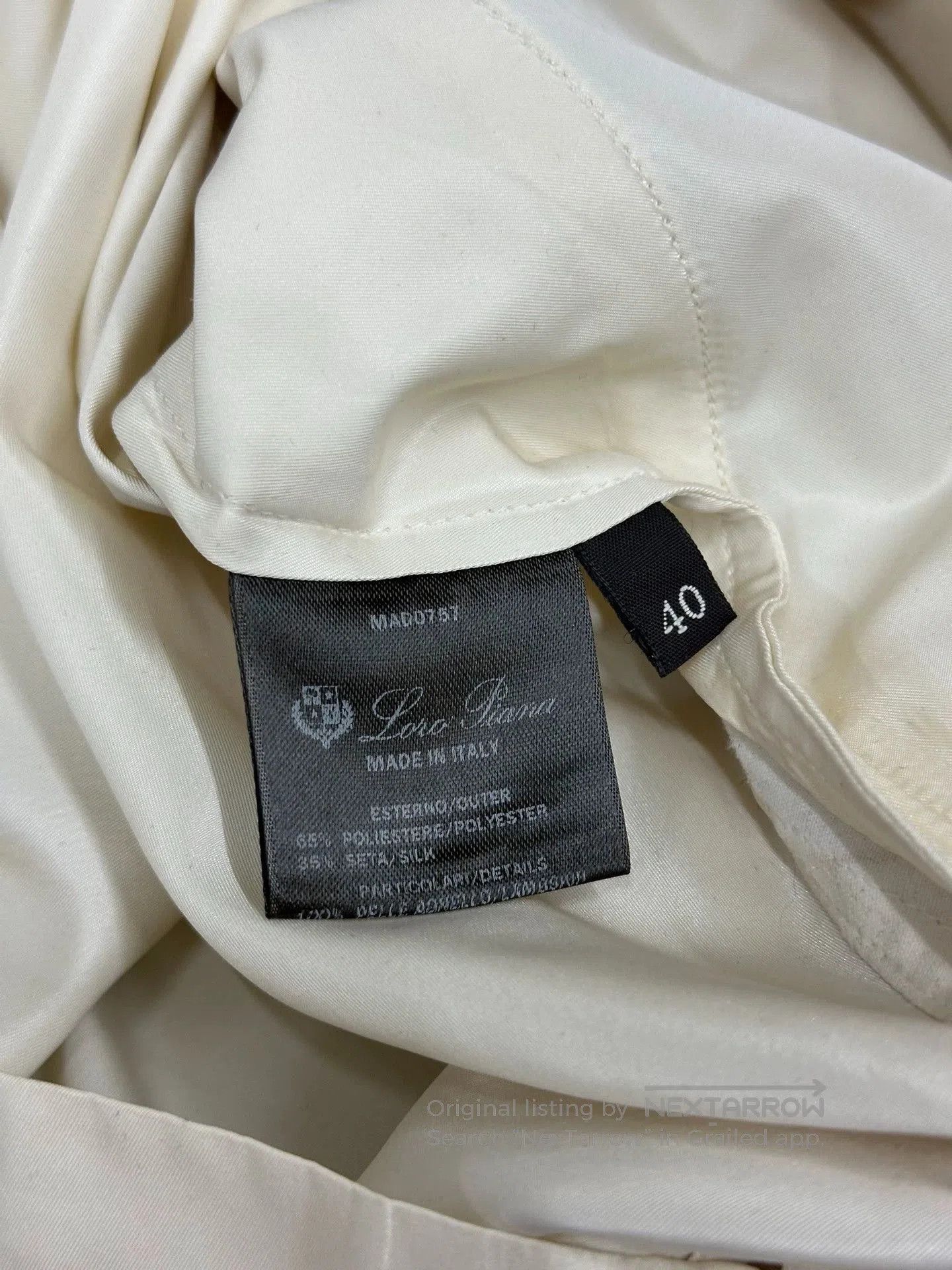 Loro Piana Loro Piana White Zip-up Vest Coat. Size US M / EU 48-50 / 2 - 6 Thumbnail