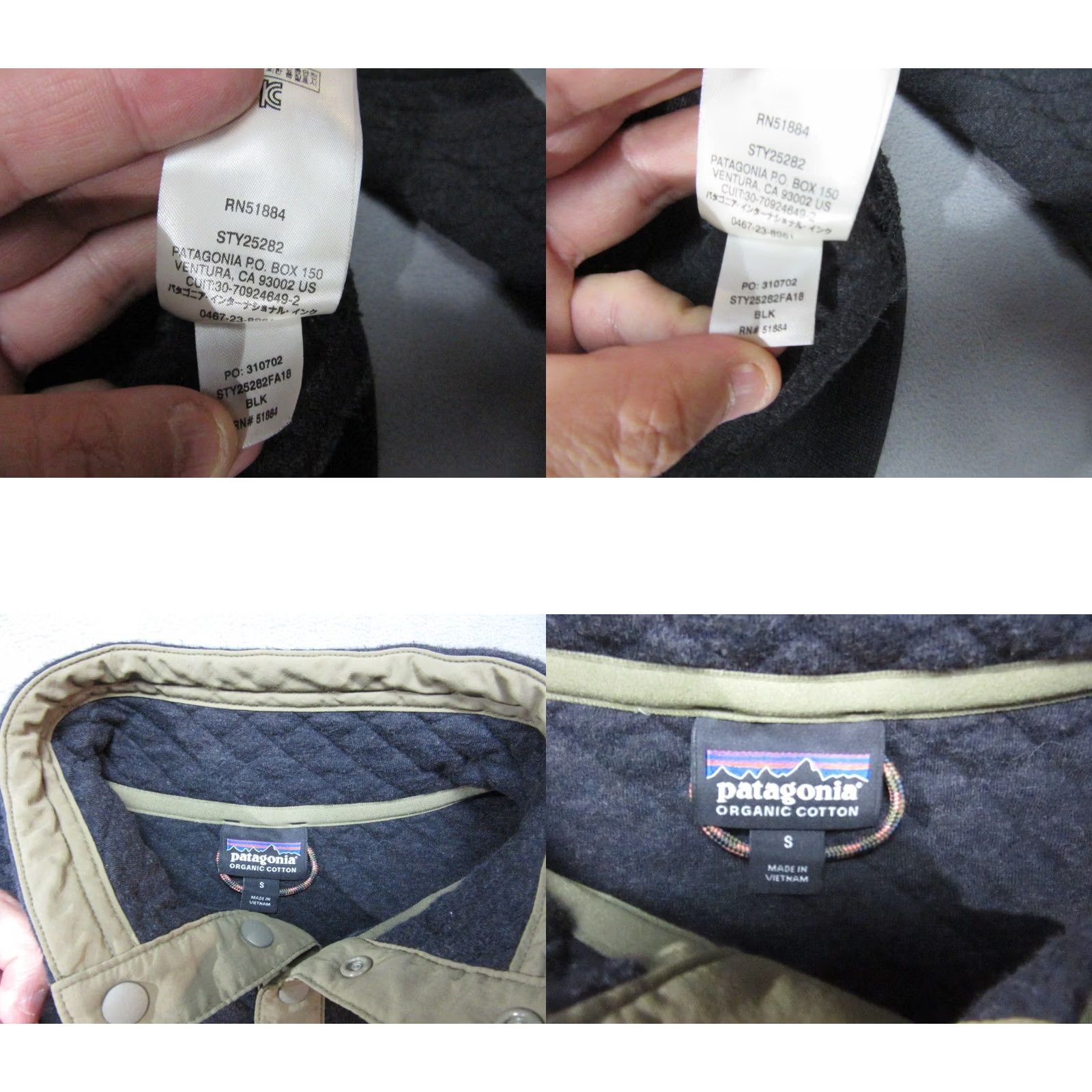 Patagonia Patagonia Jacket Womens Small Black Quilted 1/4 Snap Green Accent Outdoor Hike Jacket/Coat Size S / US 4 / IT 40 - 8 Thumbnail