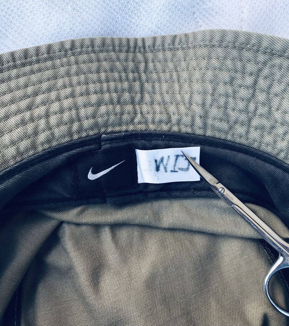 Nike Vintage 90s Y2K Nike Bucket Hat Panama Size M/L Khaki Green Size ONE SIZE - 6 Thumbnail