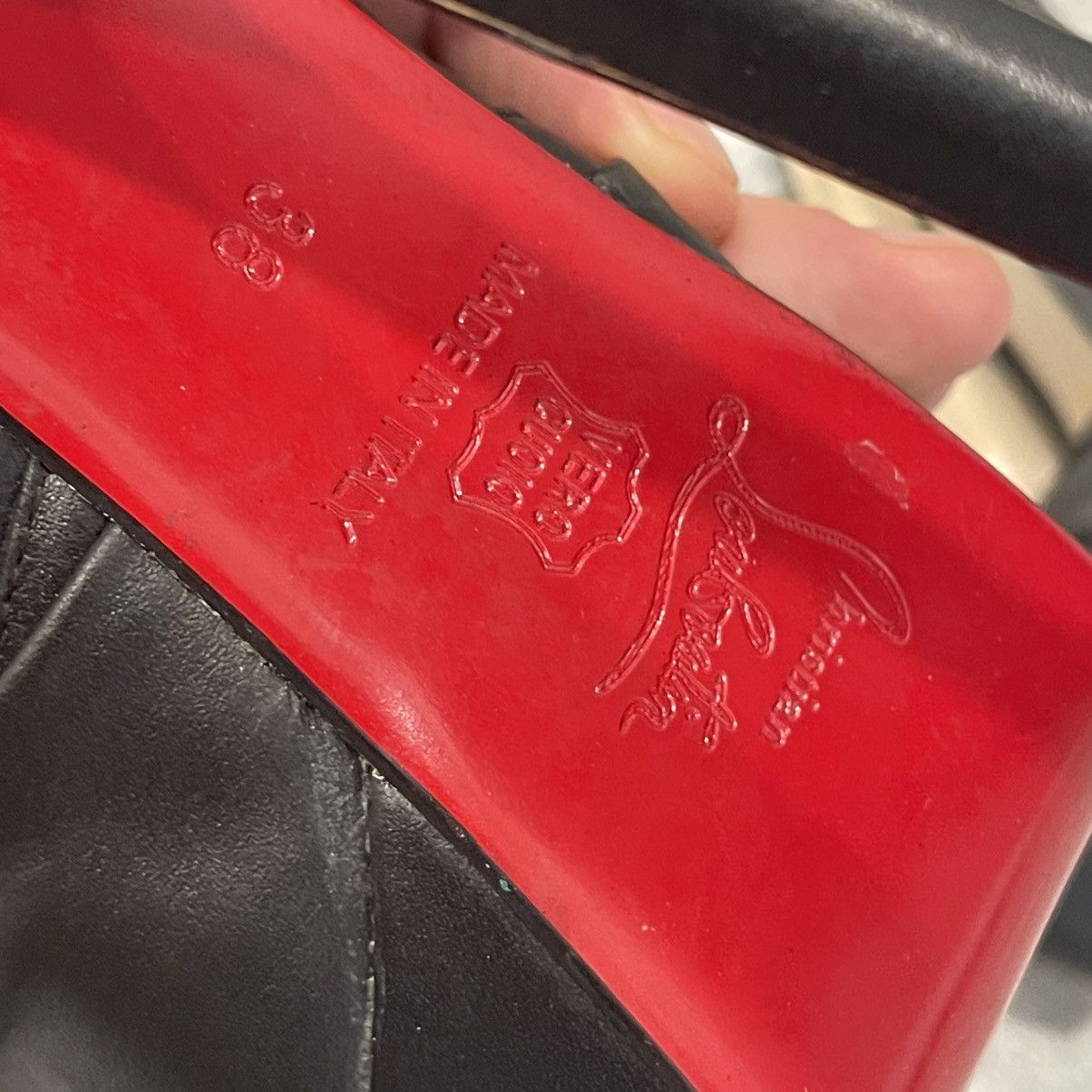 Christian Louboutin 38 Christian Louboutin Luxury heels Greissimo Leather Pump Size US 8 / IT 38 - 8 Thumbnail