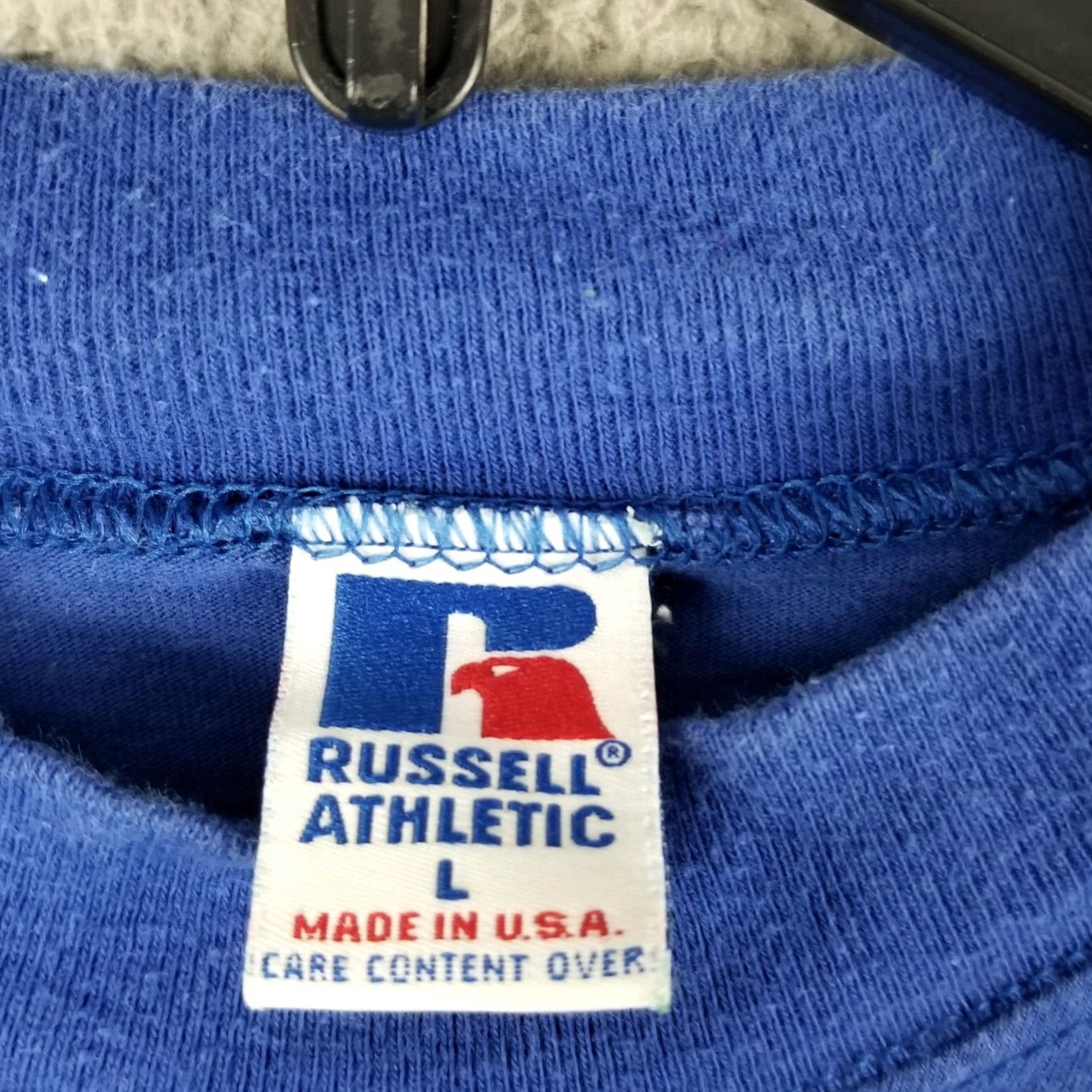 Russell Athletic VINTAGE Russell Athletic New Mexico Music T-Shirt Men L Blue Long Sleeve Clemson Tigers Football Logo Graphic Tee 1980s Mens Size US L / EU 52-54 / 3 - 3 Thumbnail
