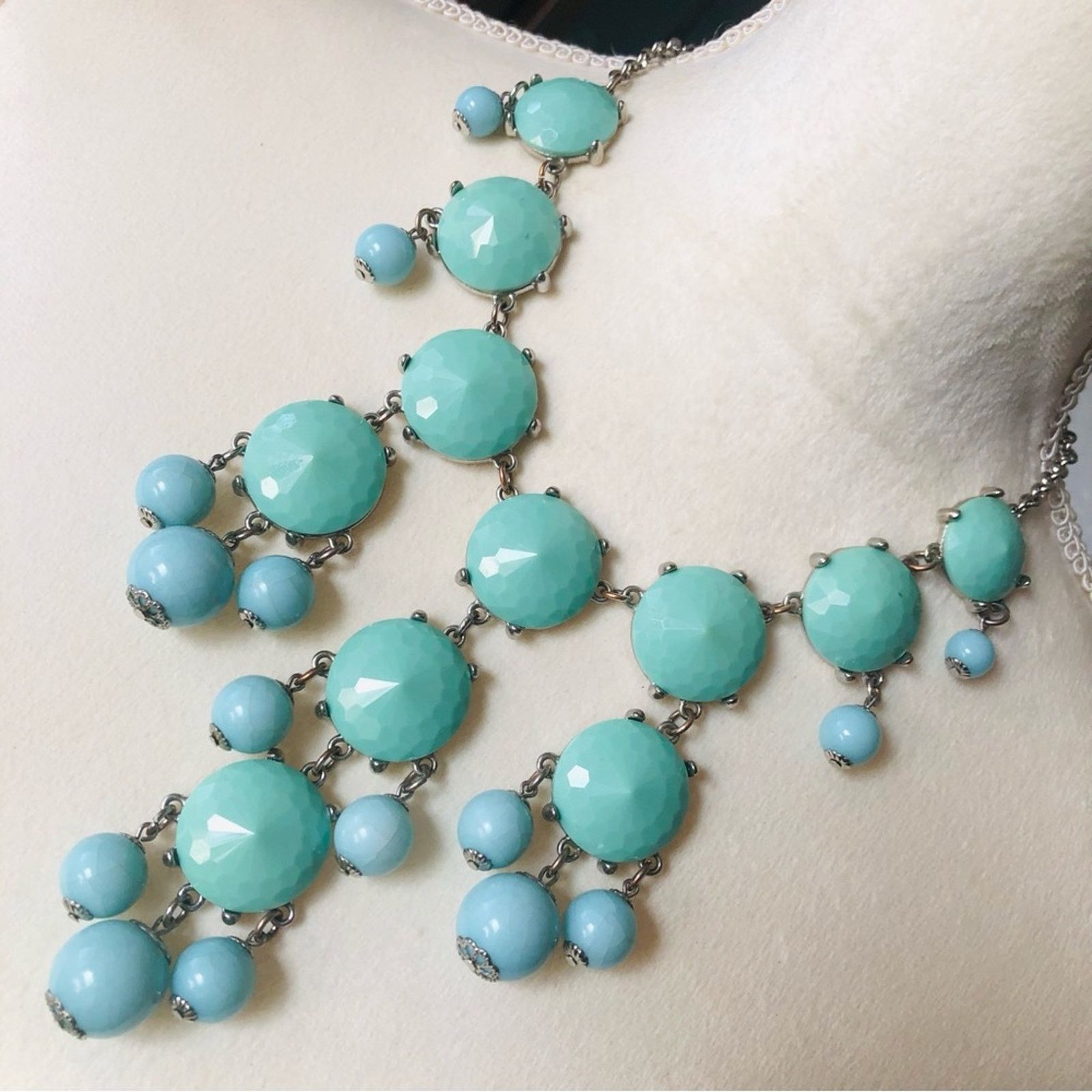 Jewelry Large heavy turquoise blue & green bold necklace Size ONE SIZE - 1 Thumbnail