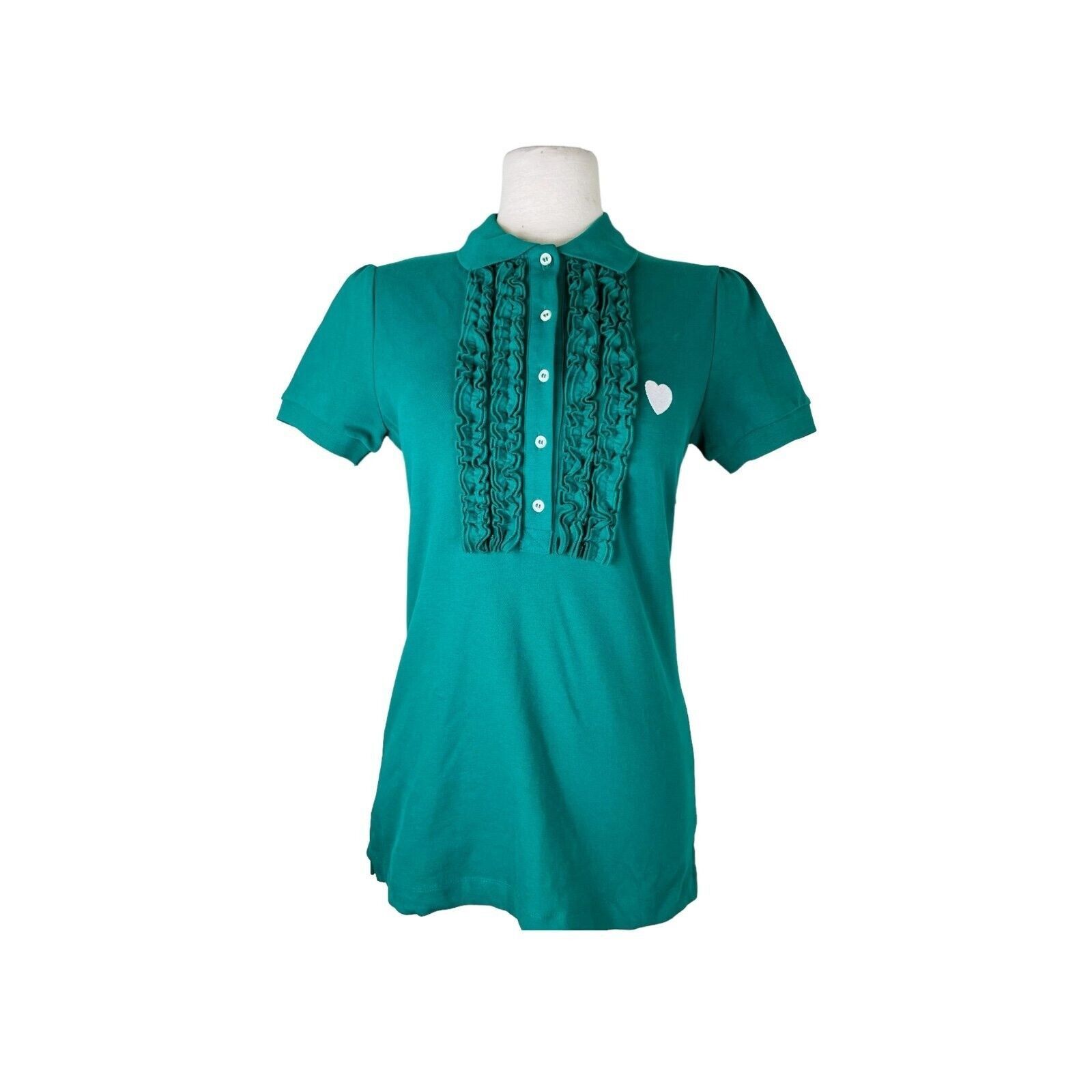 Love Moschino Moschino Love Embroidered Ruffle Polo Size S / US 4 / IT 40 - 1 Thumbnail