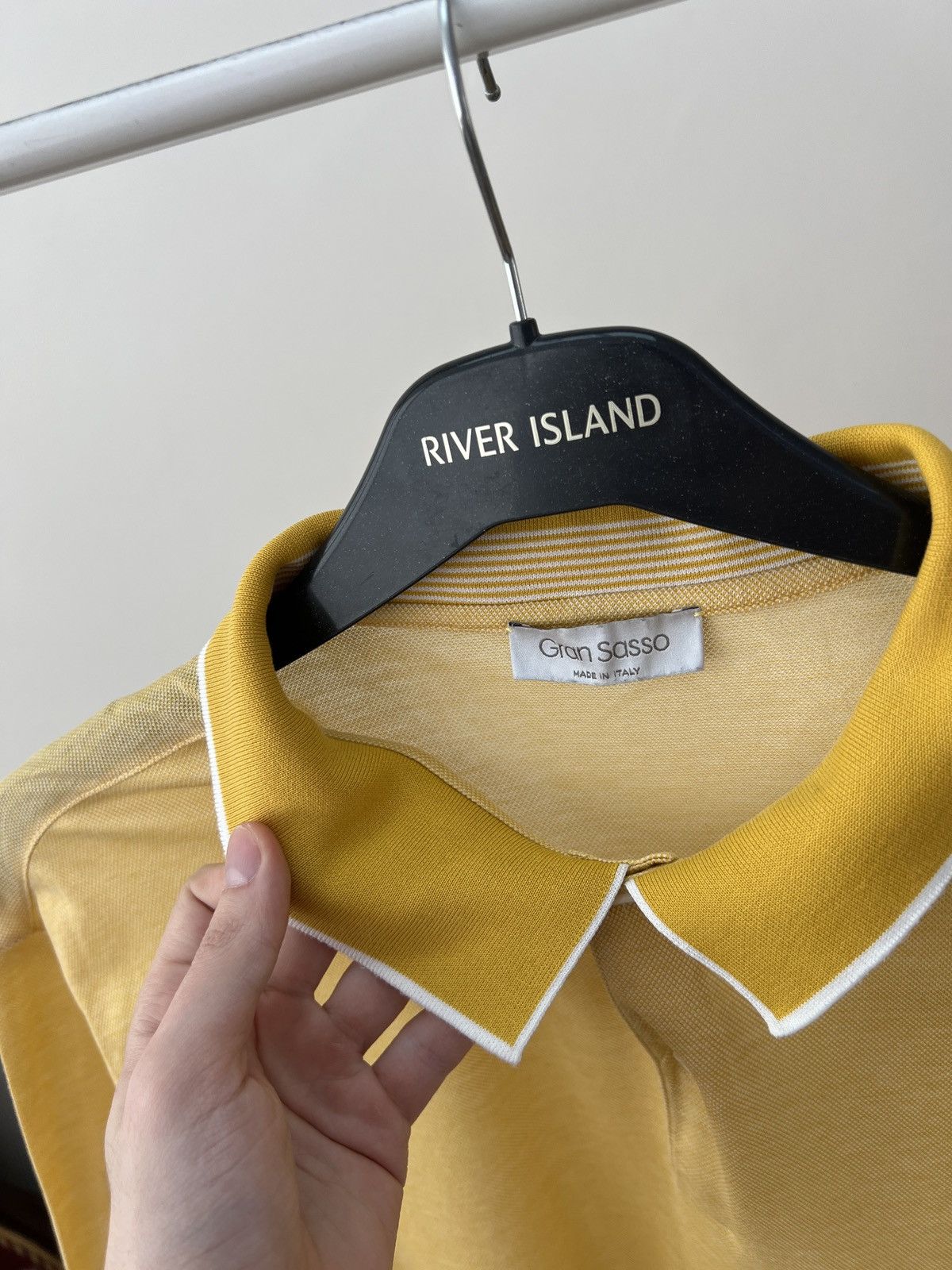 Gran Sasso Vintage Gran Sasso Yellow Polo T-Shirt Size US M / EU 48-50 / 2 - 6 Thumbnail