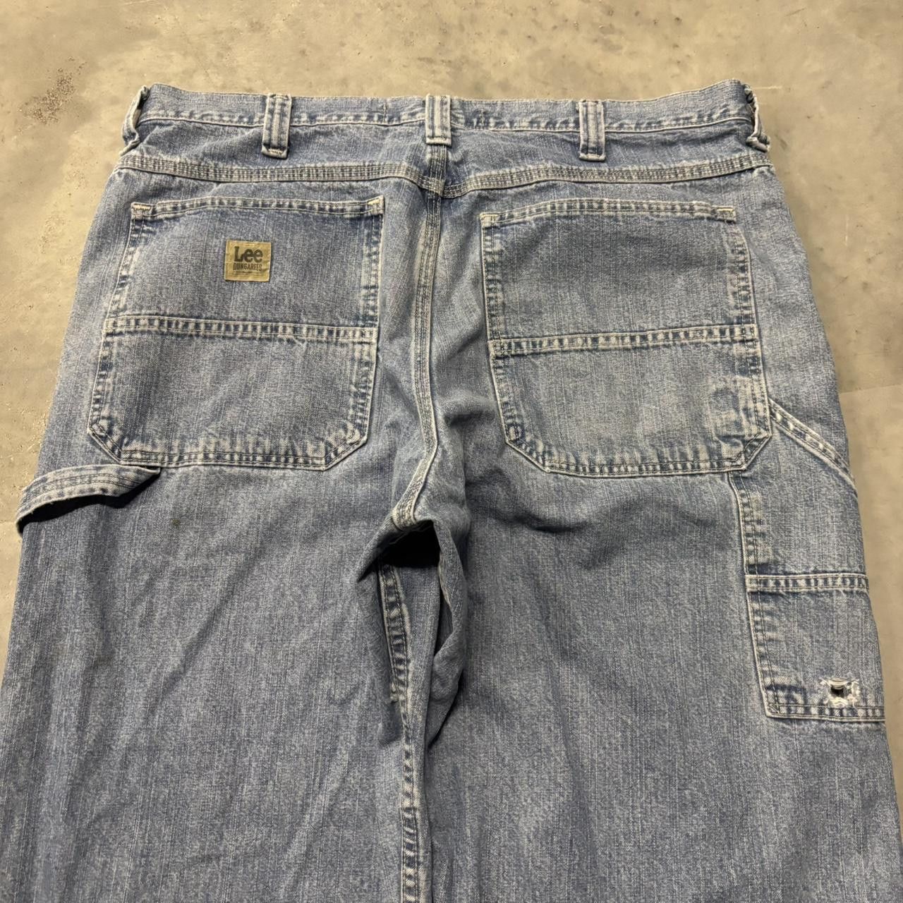Japanese Brand × Vintage Crazy Vintage Y2K/2000s Baggy Light Wash Skater Style Carpenter Denim Jeans! Size US 38 / EU 54 - 7 Thumbnail