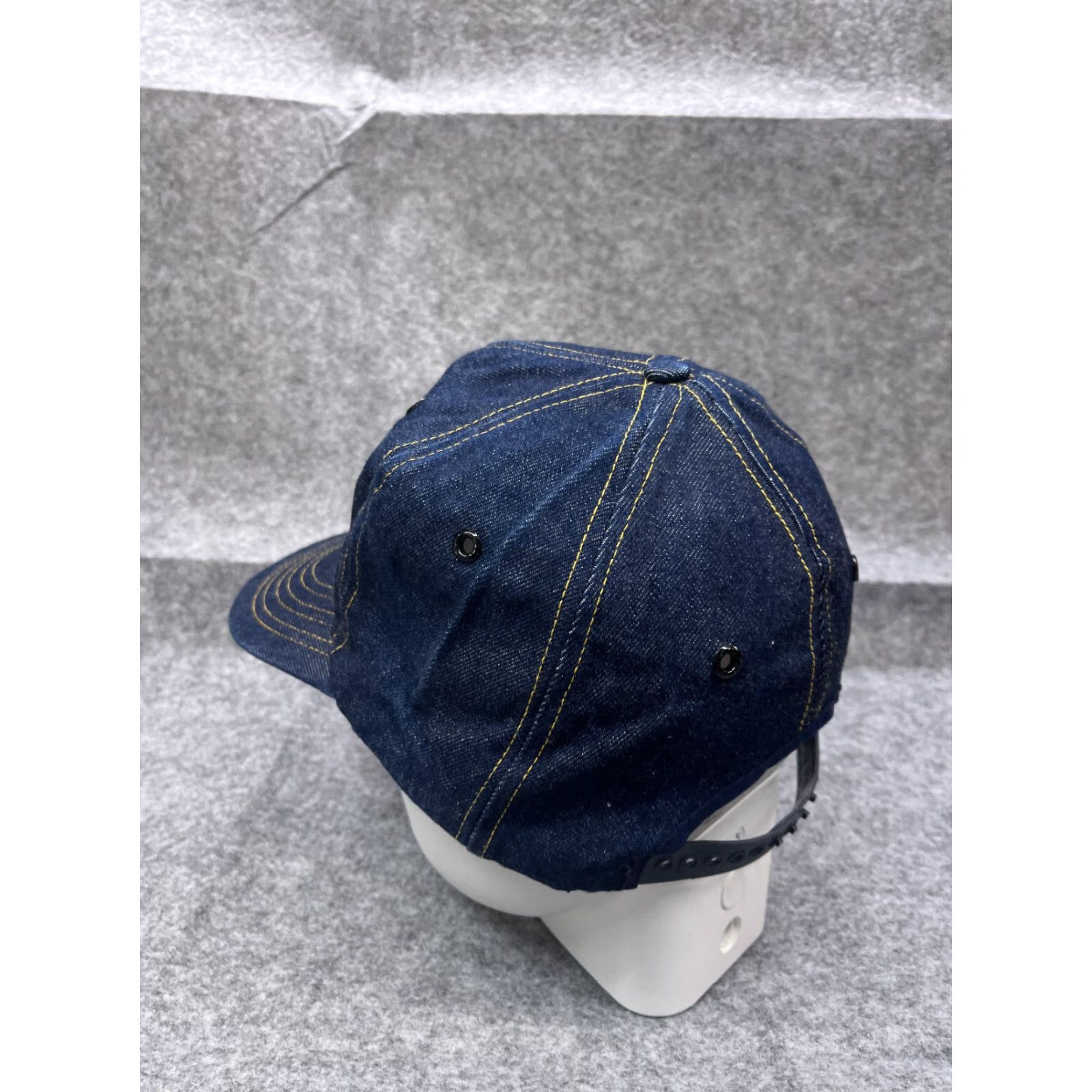 Vintage Blue Denim Snapback Hat Cap for Men | One Size | Casual DVA Theme | Adjustable Lightweight Size ONE SIZE - 5 Thumbnail
