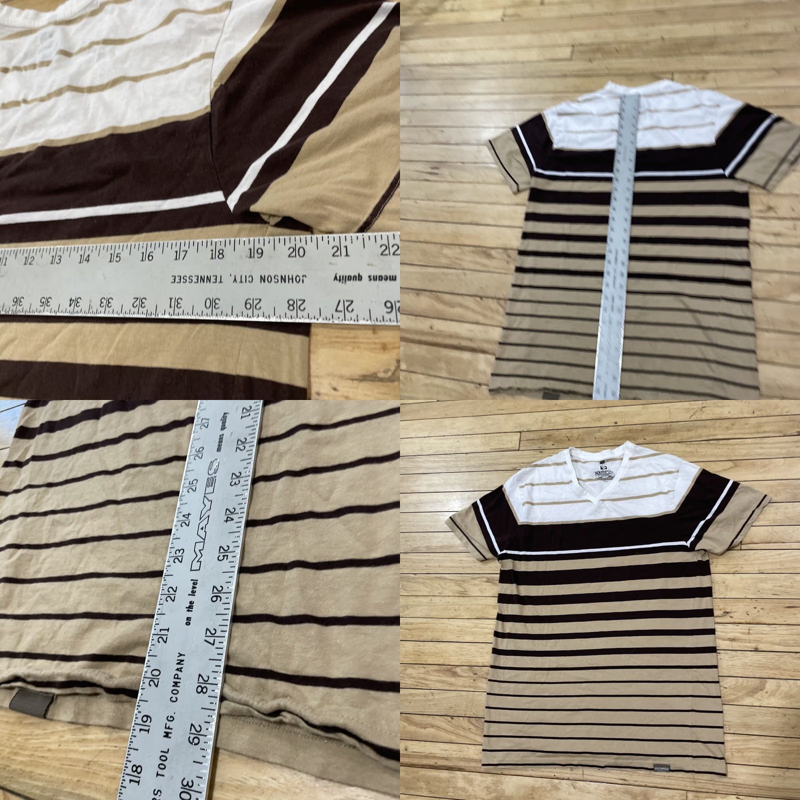 Southpole SOUTHPOLE T Shirt Adult XL Slim Brown Black White Y2k Vneck Crew Tee XL Shirt Mens Brown Black White XL Regular T-Shirt Size US XL / EU 56 / 4 - 8 Thumbnail
