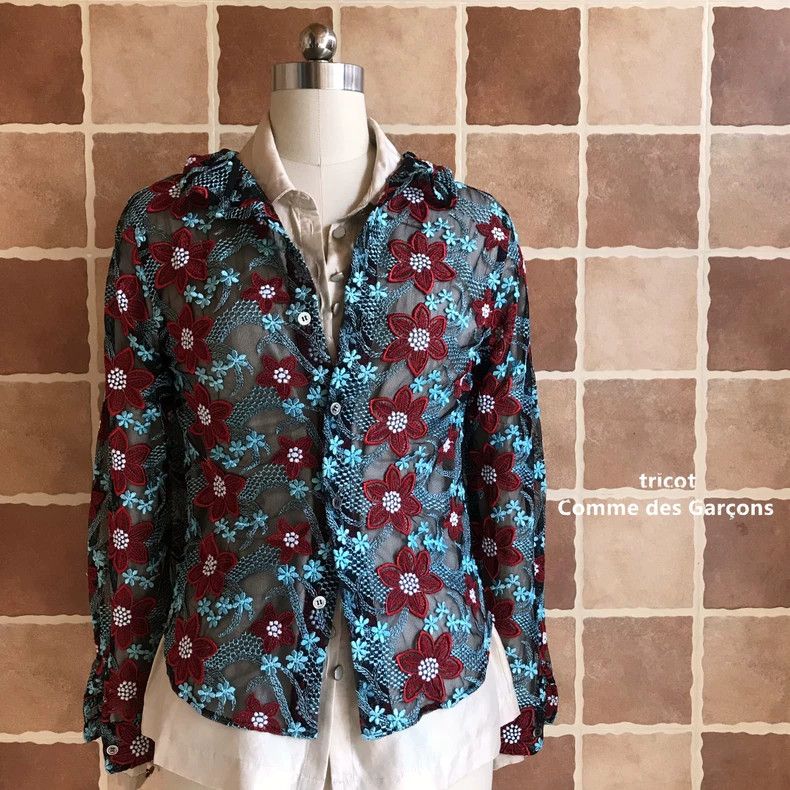 Other Comme des Garcons Transparent embroidered shirt with ball Size M / US 6-8 / IT 42-44 - 5 Thumbnail
