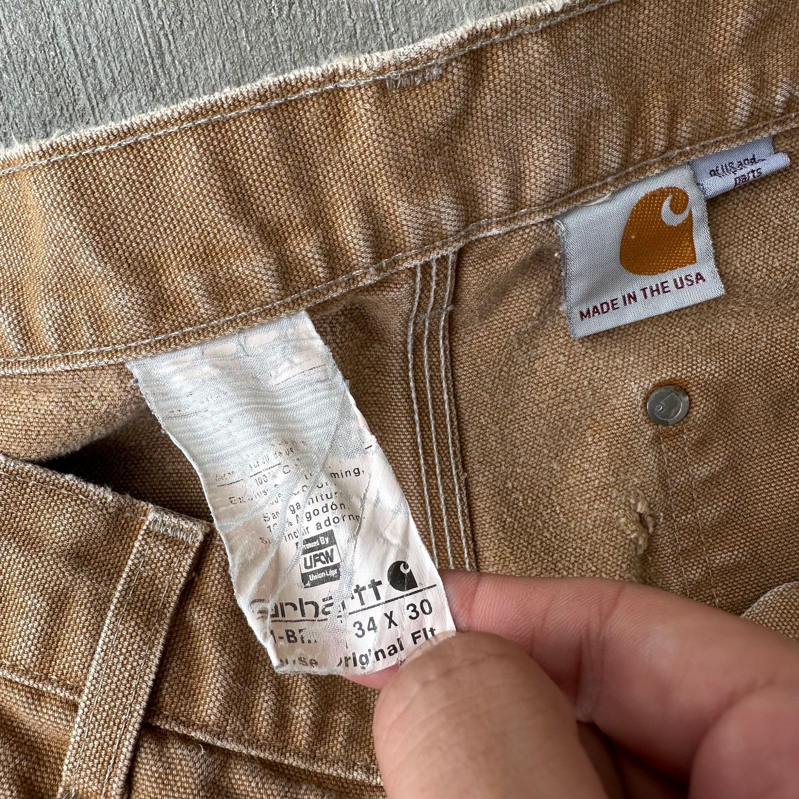Carhartt × Vintage Carhartt brown double knee work wear carpenter pants Size US 32 / EU 48 - 4 Thumbnail