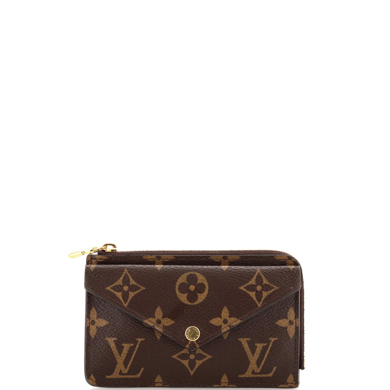 image of Louis Vuitton Recto Verso Card Holder Monogram Canvas None in Black, Women's