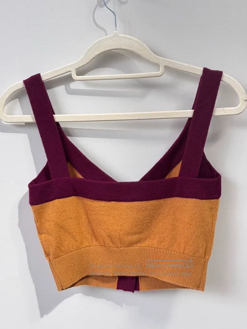 Chanel Chanel 21K wine red with bright yellow short knitted suspe Size XXS / US 00 / IT 34 - 2 Thumbnail