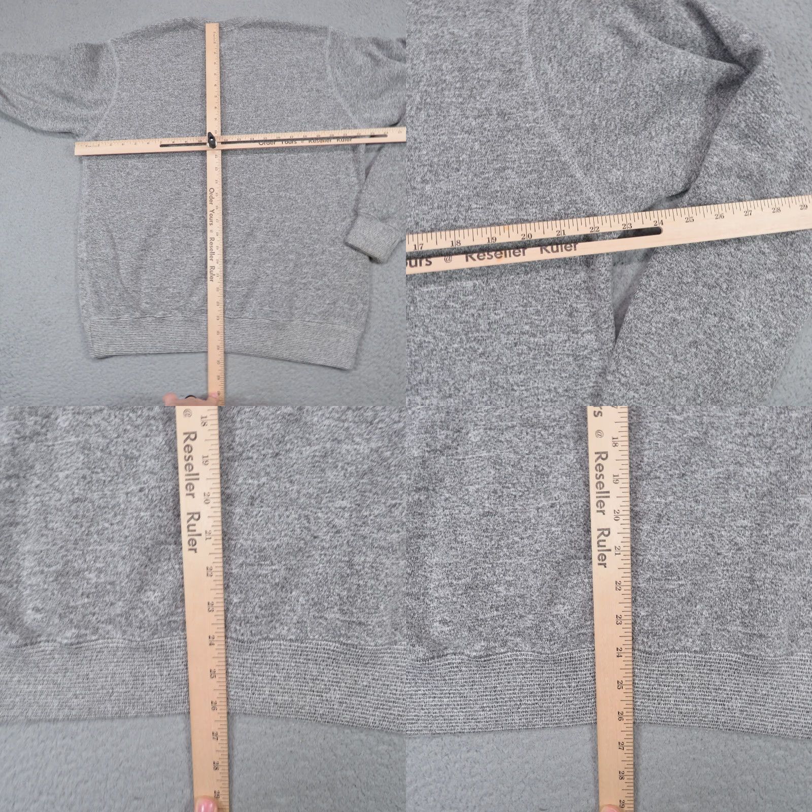 Vintage Iron and Resin Sweatshirt Mens Large Heather Grey V Stitch Terry Fleece Pullover Size US L / EU 52-54 / 3 - 8 Thumbnail