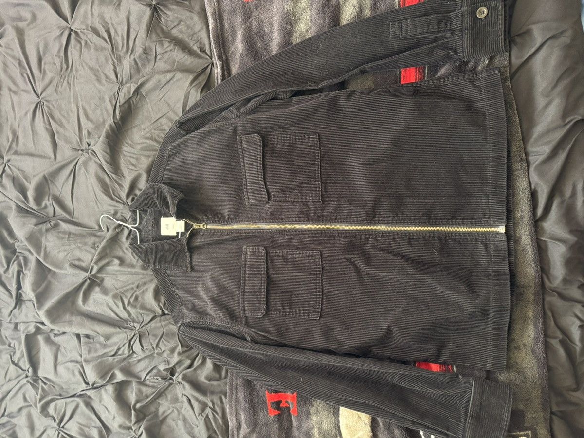 H&M Solid black Corduroy zip up jacket Size US M / EU 48-50 / 2 - 2 Thumbnail