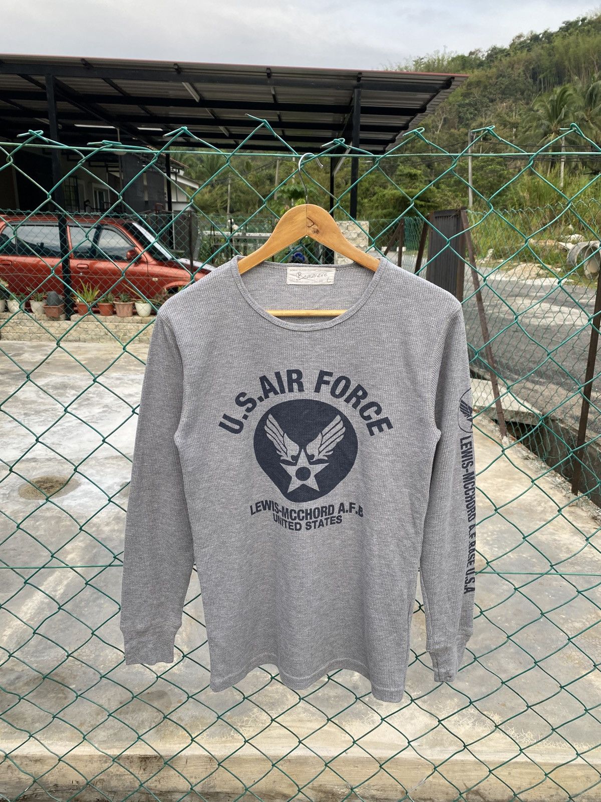 Japanese Brand U.S.AIR FORCE big logo by beamere long sleeve tees Size L / US 10 / IT 46 - 1 Thumbnail