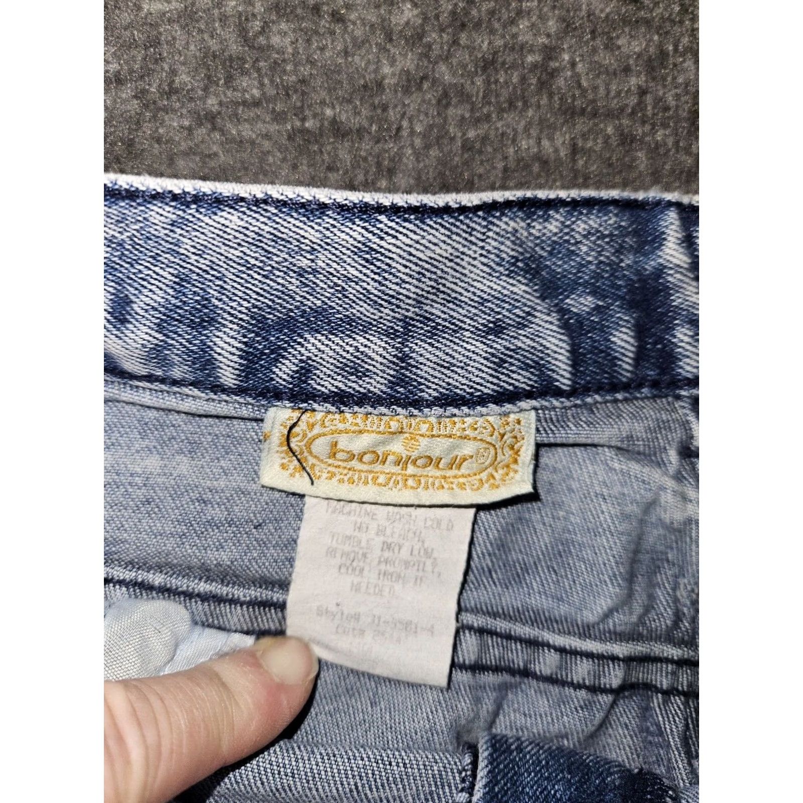 Vintage VINTAGE BonJour High Rise Mom Jeans Women's 6 Blue Stonewash Denim 80s 90s Mens Womens Size 28" / US 6 / IT 42 - 2 Thumbnail