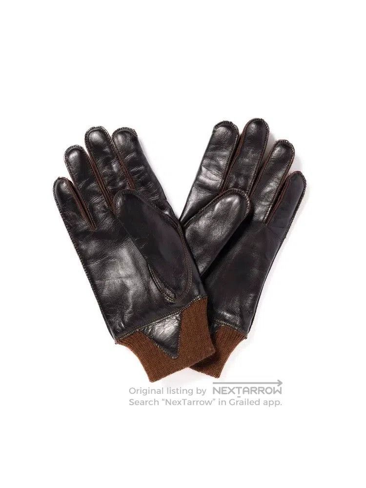 The Real McCoy's The Real McCoys Horse Leather Flight Gloves Size ONE SIZE - 4 Thumbnail