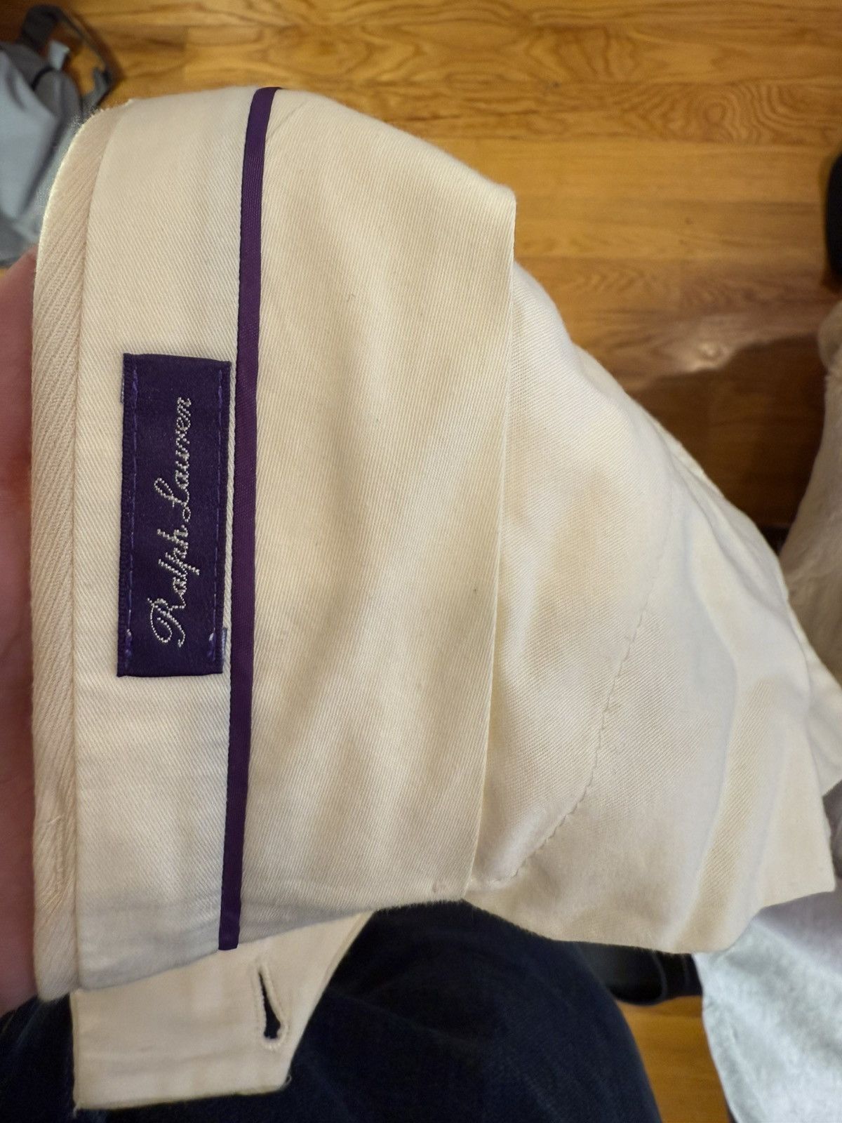 Ralph Lauren Purple Label RLPL beige wool pants Size 40R - 3 Thumbnail
