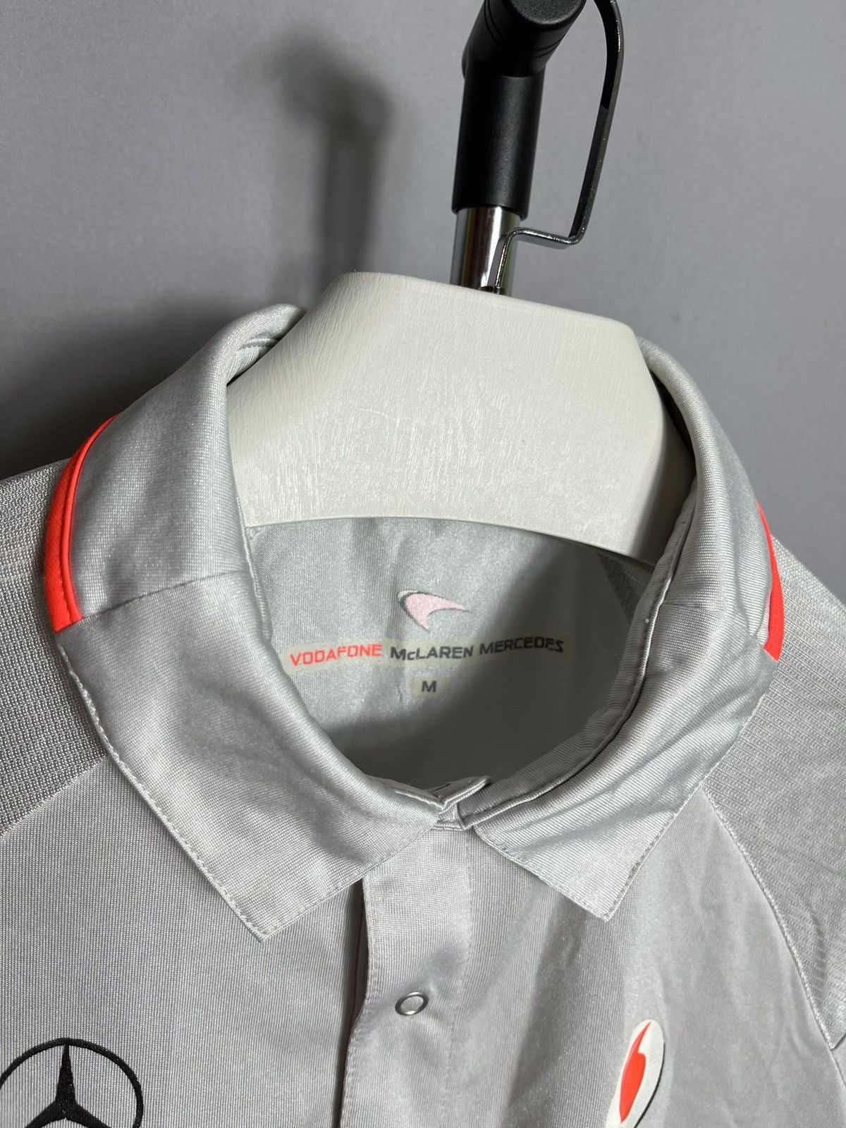 Mercedes-Benz Vodafone McLaren Mercedes Adult's Silver Formula Polo Shirt Size US M / EU 48-50 / 2 - 4 Thumbnail