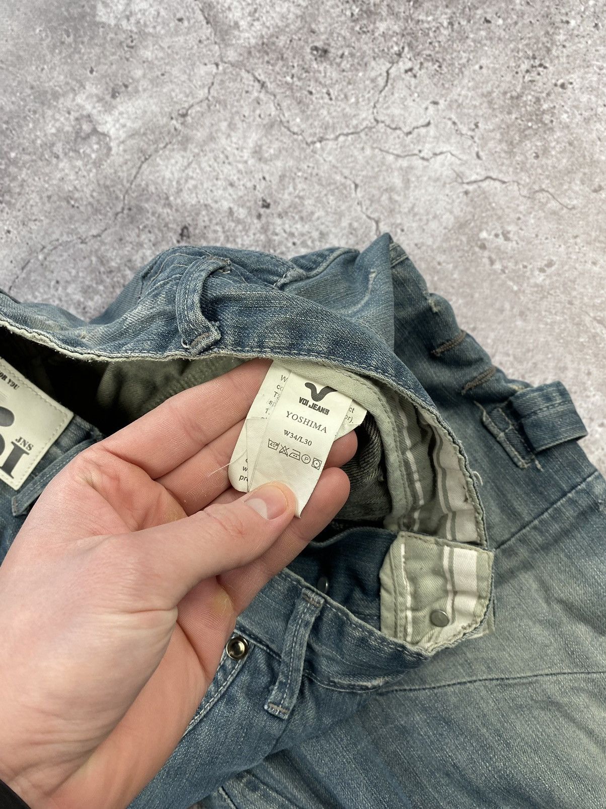Japanese Brand × Vintage × Voi Jeans Vintage Y2K Japanese Voi Jeans Distressed Evisu rare denim Size US 34 / EU 50 - 13 Thumbnail