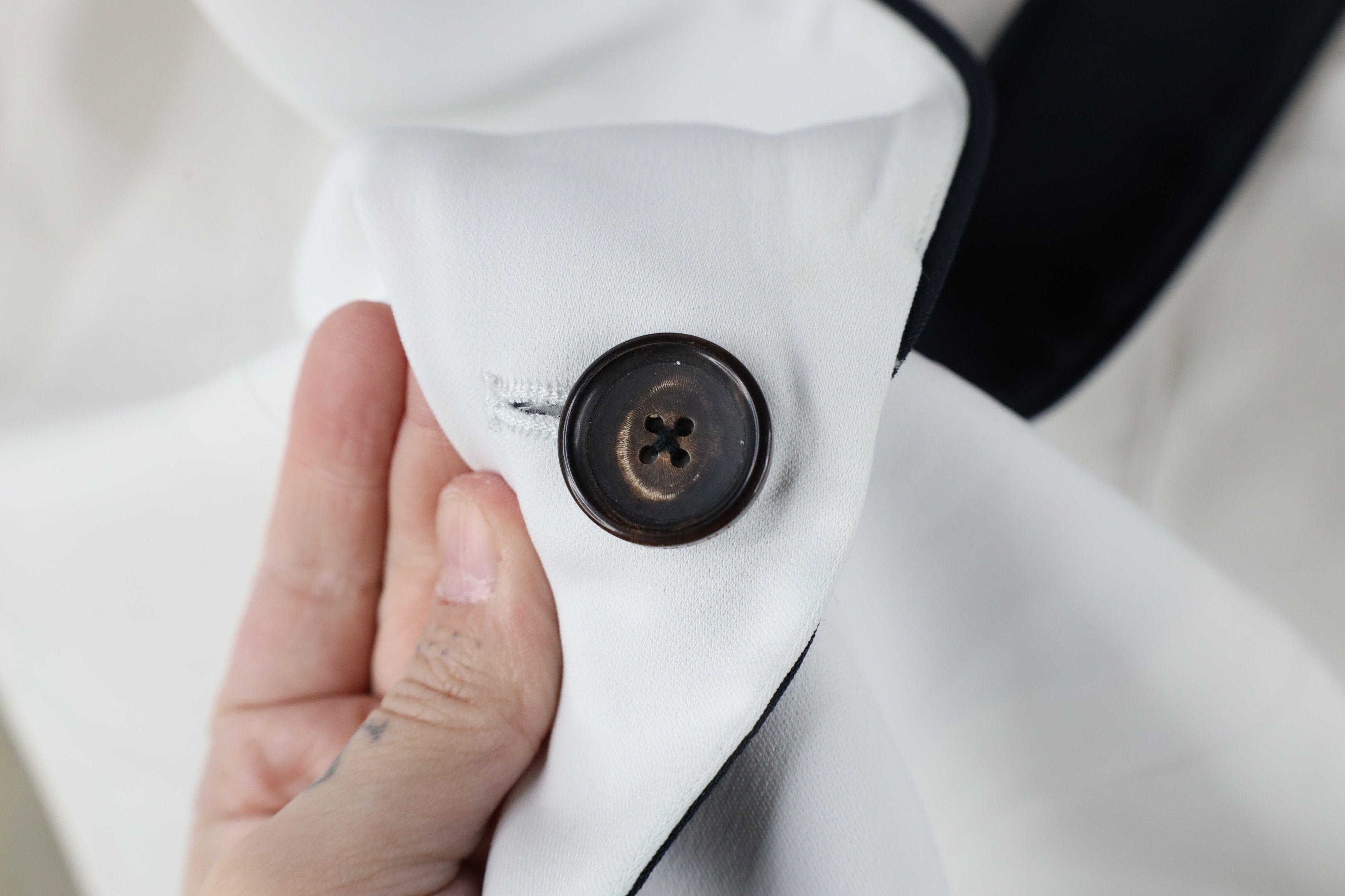 Equipment × Vintage New Equipment Femme Depuis One Button Blazer Jacket White Size XL / US 12-14 / IT 48-50 - 13 Thumbnail