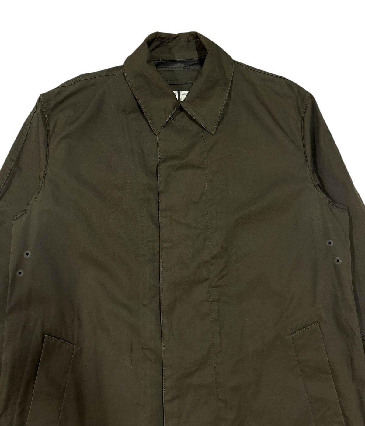 Japanese Brand × Lemaire × Uniqlo Uniqlo Lemaire Wax Cotton Longjacket Raincoat Size US S / EU 44-46 / 1 - 4 Thumbnail