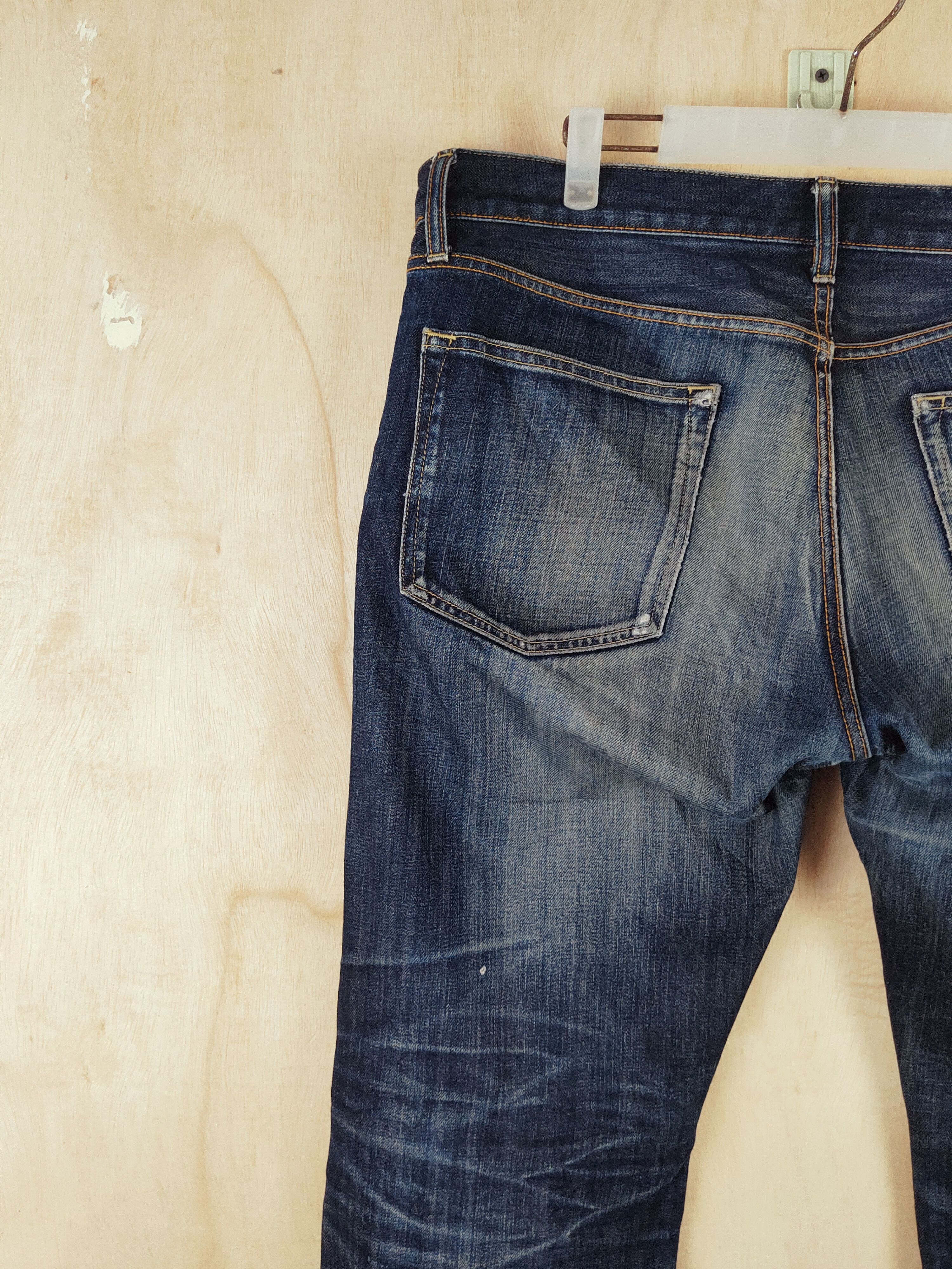 Japanese Brand Uniqlo Dark Blue Distressed Ripped Jeans #S2669 Size US 36 / EU 52 - 8 Thumbnail