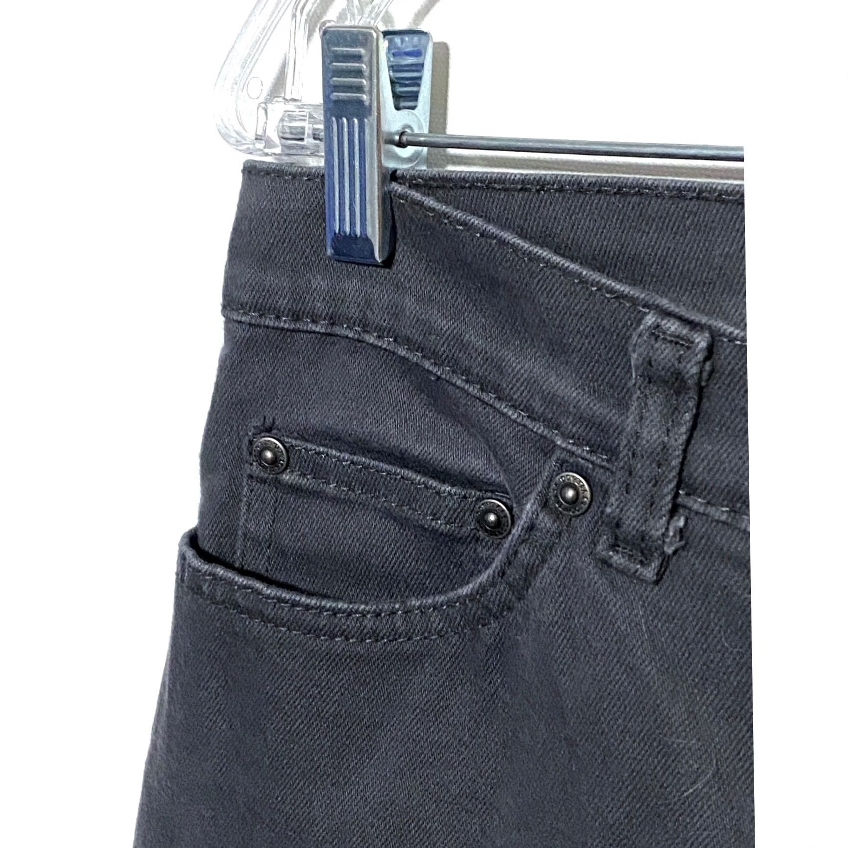 Vintage Style&Co Gray Denim Jeans 12 Petite Easy Fit Straight Leg Cotton Blend 5-Pocket Womens 28in Inseam Stretch Charcoal Wash Size 30" / US 8 / IT 44 - 4 Thumbnail