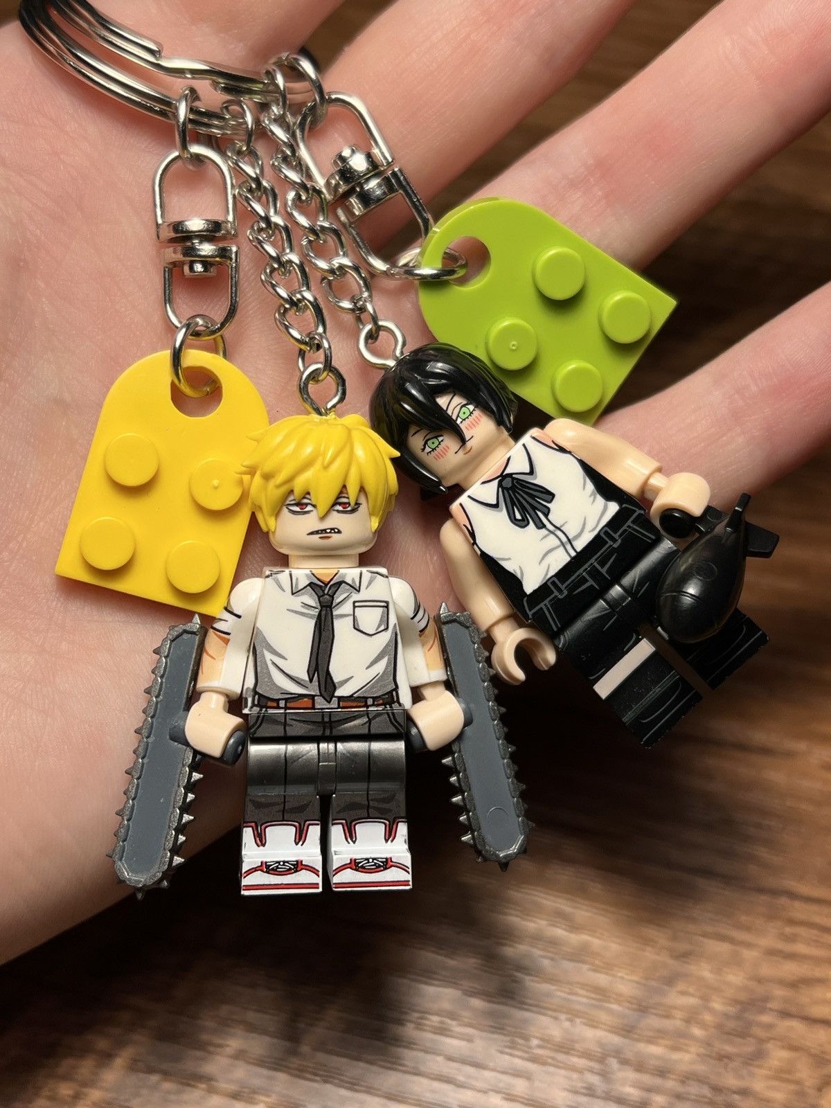 Anime chainsaw man denji reze lego minifigure keychain keyring Size ONE SIZE - 9 Thumbnail