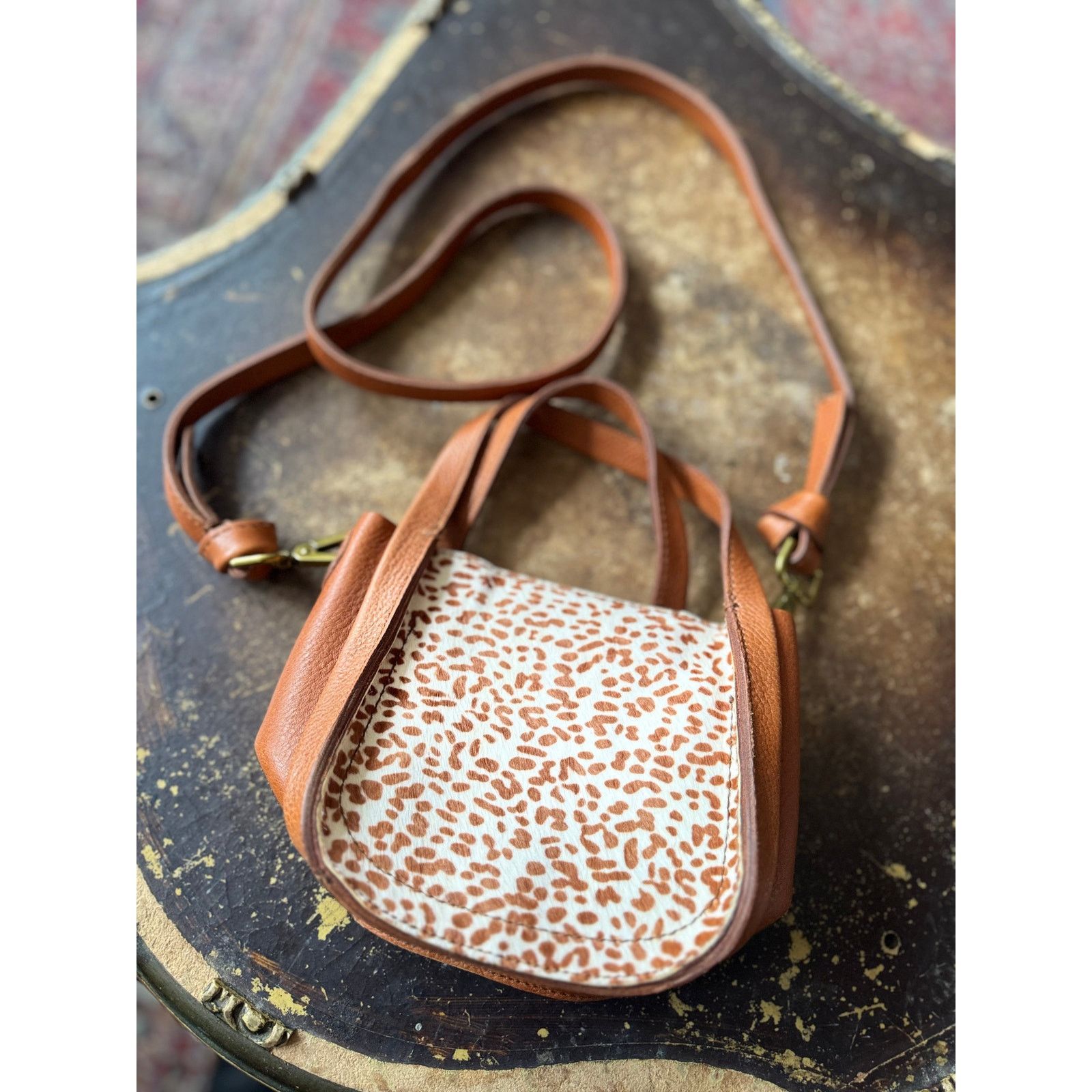 Madewell Madewell Micro Sydney Bag in Animal Spotted Calf Hair Size ONE SIZE - 6 Thumbnail