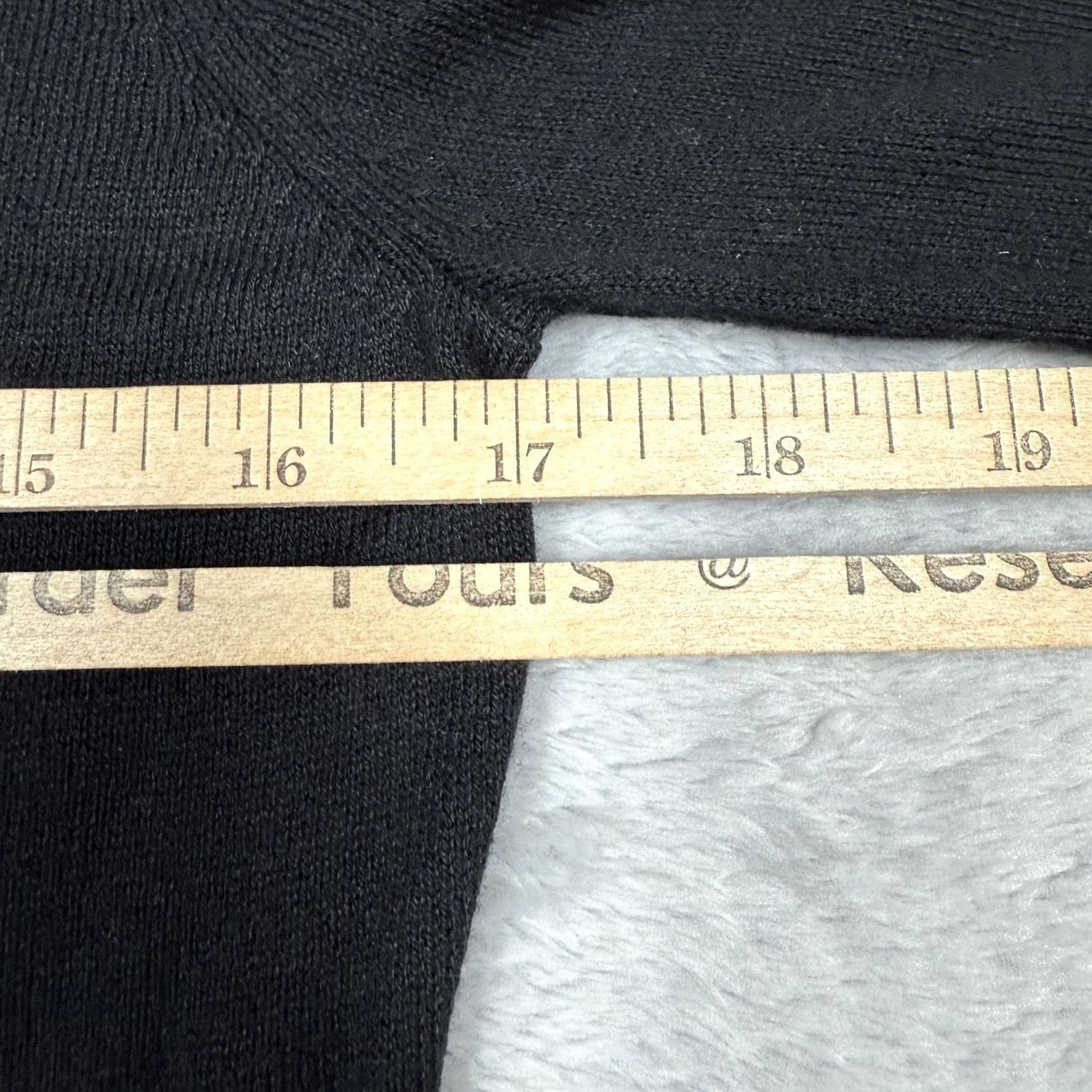 Mossimo Mossimo Sweater Dress Womens Medium Black Pullover 3/4 Sleeve Casual Knit Crew Neck Long Sleeve Size M / US 6-8 / IT 42-44 - 7 Thumbnail