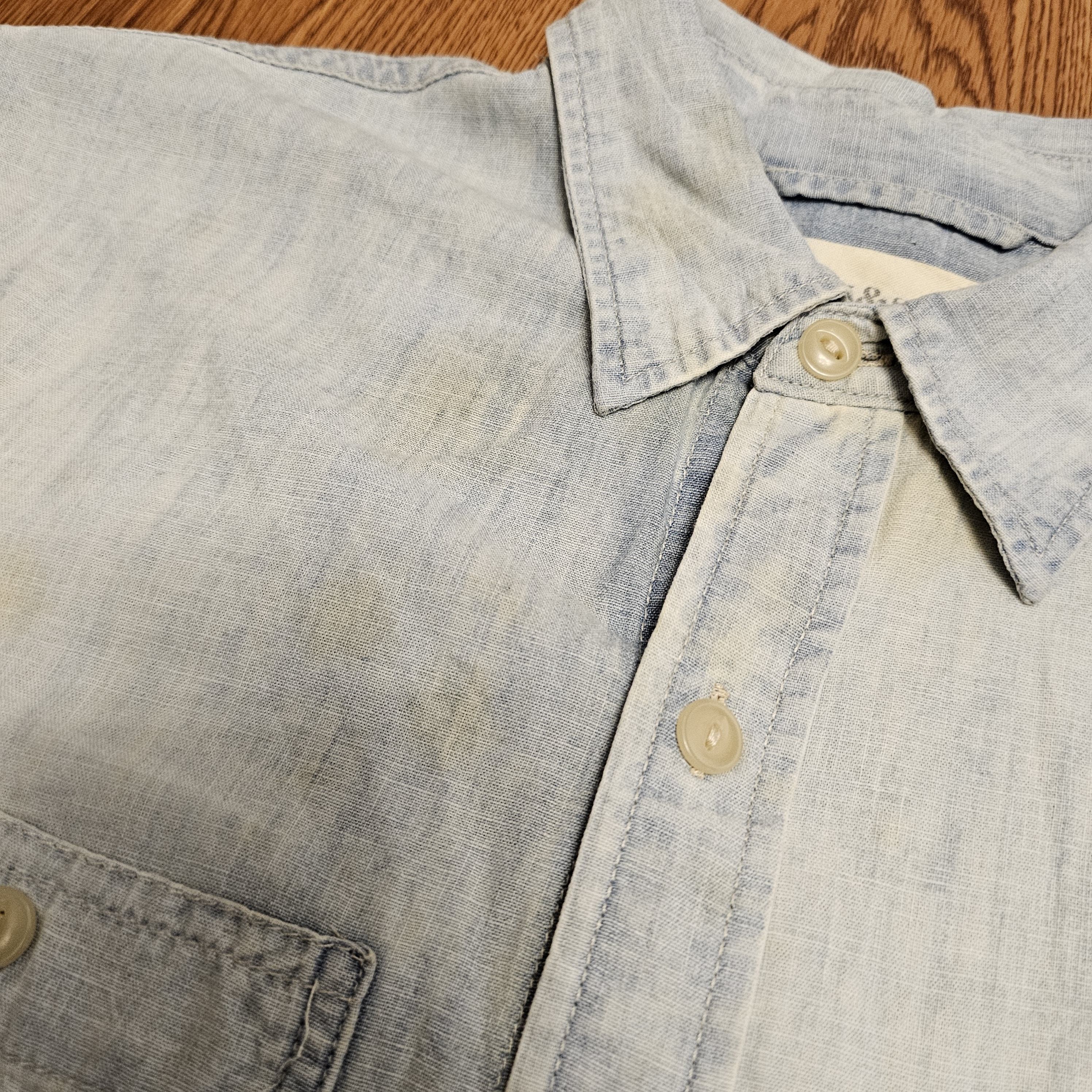 Denim & Supply Ralph Lauren Vintage Ralph Lauren Patch American Flag Chambray Shirt Size US S / EU 44-46 / 1 - 5 Thumbnail