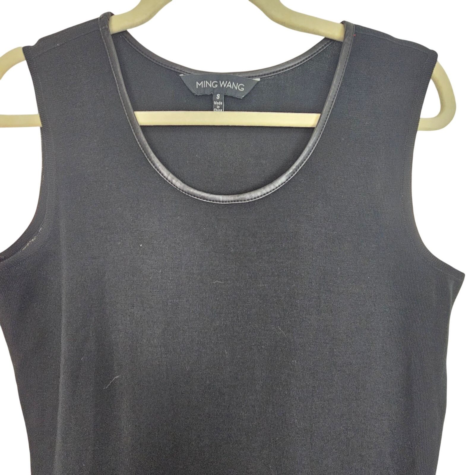 Golf Wang Ming Wang Womens Faux Leather Trim Knit Tank Size S Career Size S / US 4 / IT 40 - 2 Thumbnail