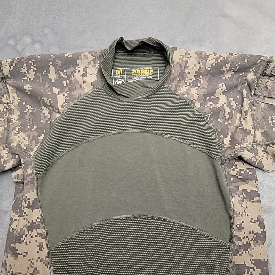 Vintage Massif Mountain Gear Shirt Men L Green Camouflage Performance Army Combat Shirt Size US L / EU 52-54 / 3 - 3 Thumbnail