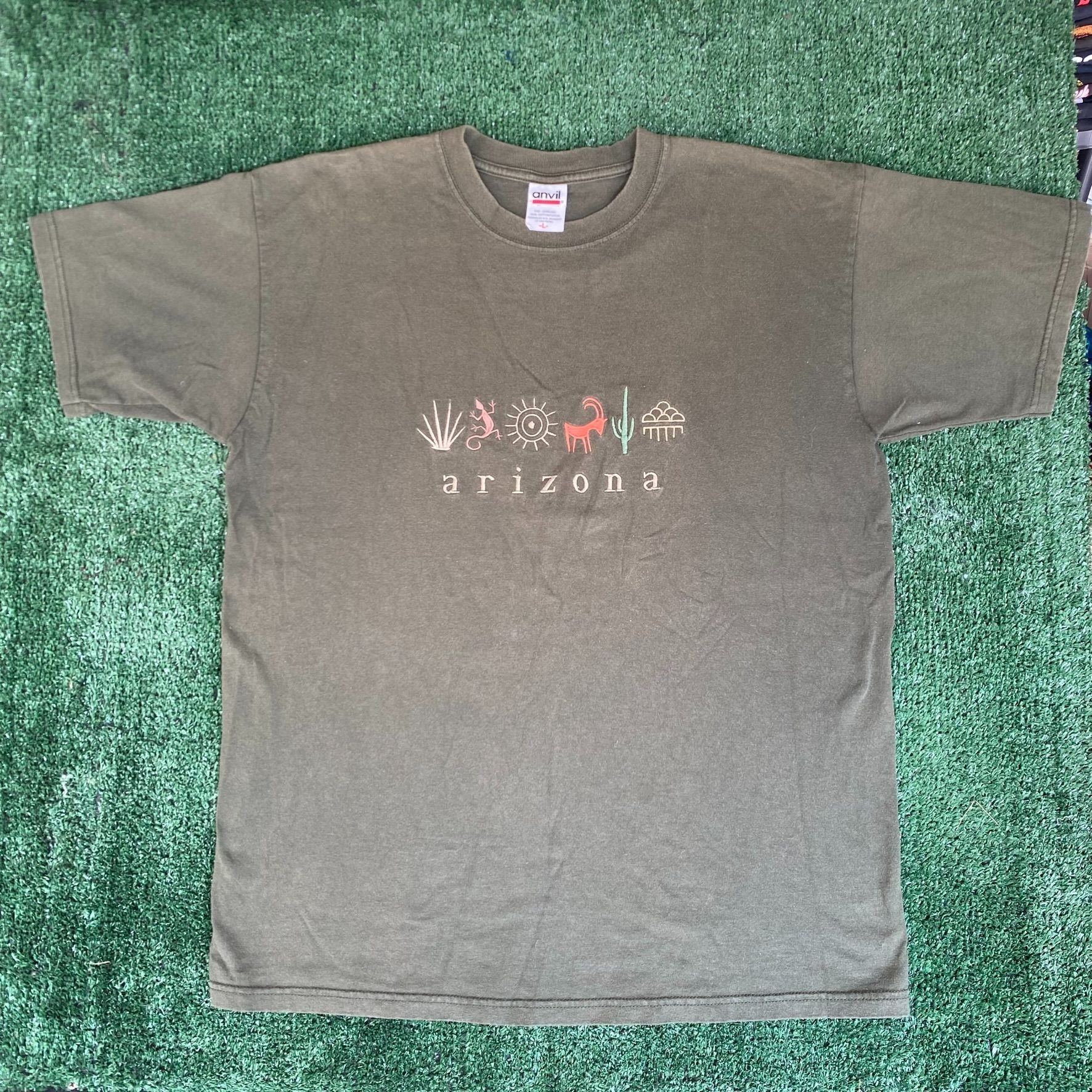 Anvil Vintage Y2K Arizona Nature Shirt Native Desert Tourist Tee Size US L / EU 52-54 / 3 - 1 Thumbnail