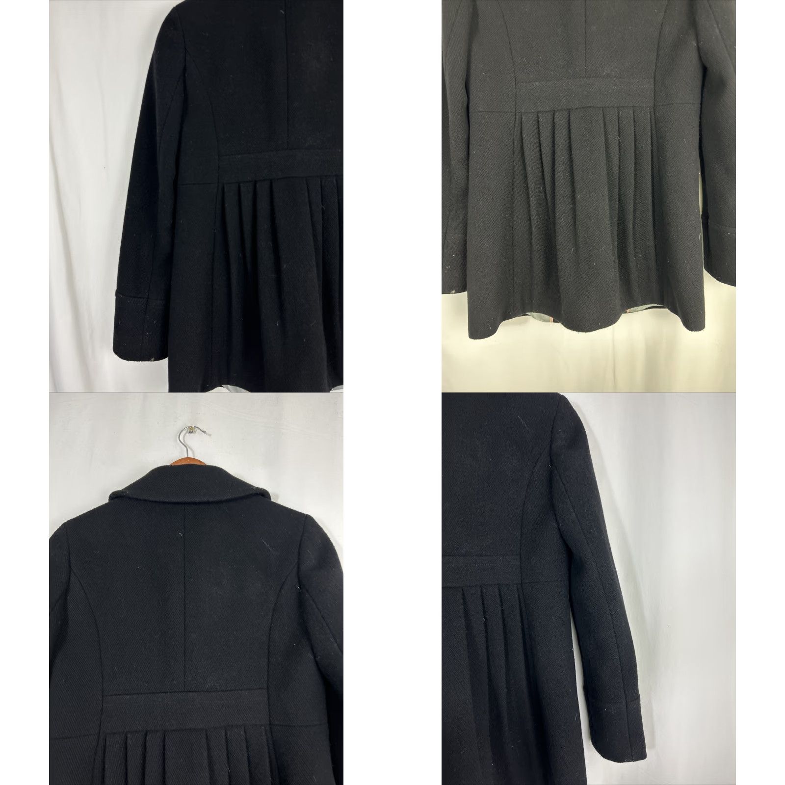 J.Crew J Crew Womens Size 0 Black Wool Dress Lined Pea Coat Knee Length Coat Womens 0 Black Wool Pea Coat Lined Dress Knee Length Size XS / US 0-2 / IT 36-38 - 10 Thumbnail