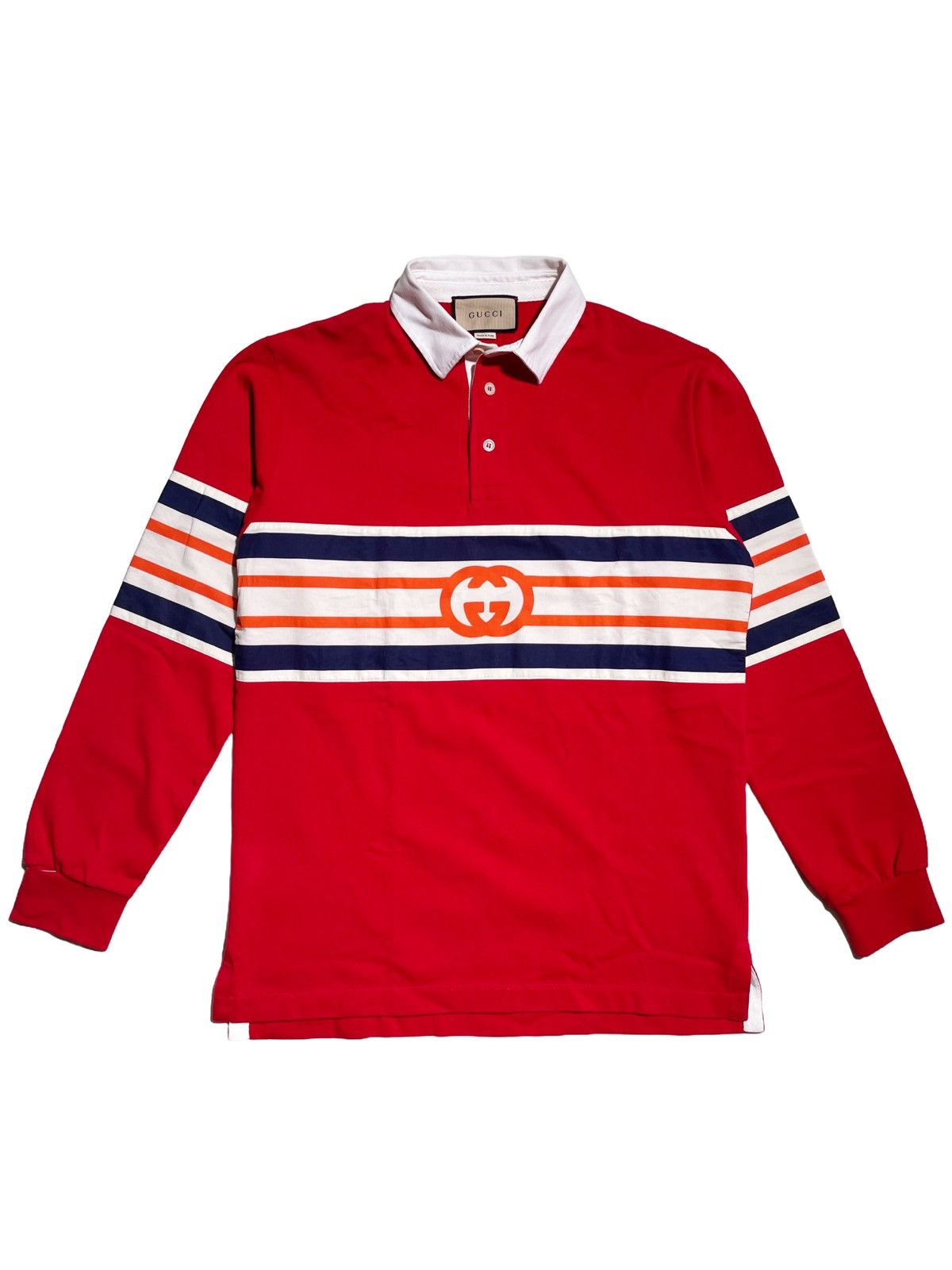 Gucci Gucci Interlocking G Rugby Shirt Size US L / EU 52-54 / 3 - 1 Thumbnail