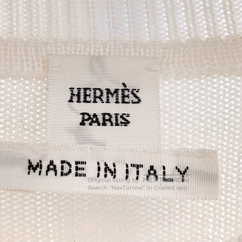 Hermes Hermes Metal buckle embroidered knitted short sleeve Size XS / US 0-2 / IT 36-38 - 7 Thumbnail