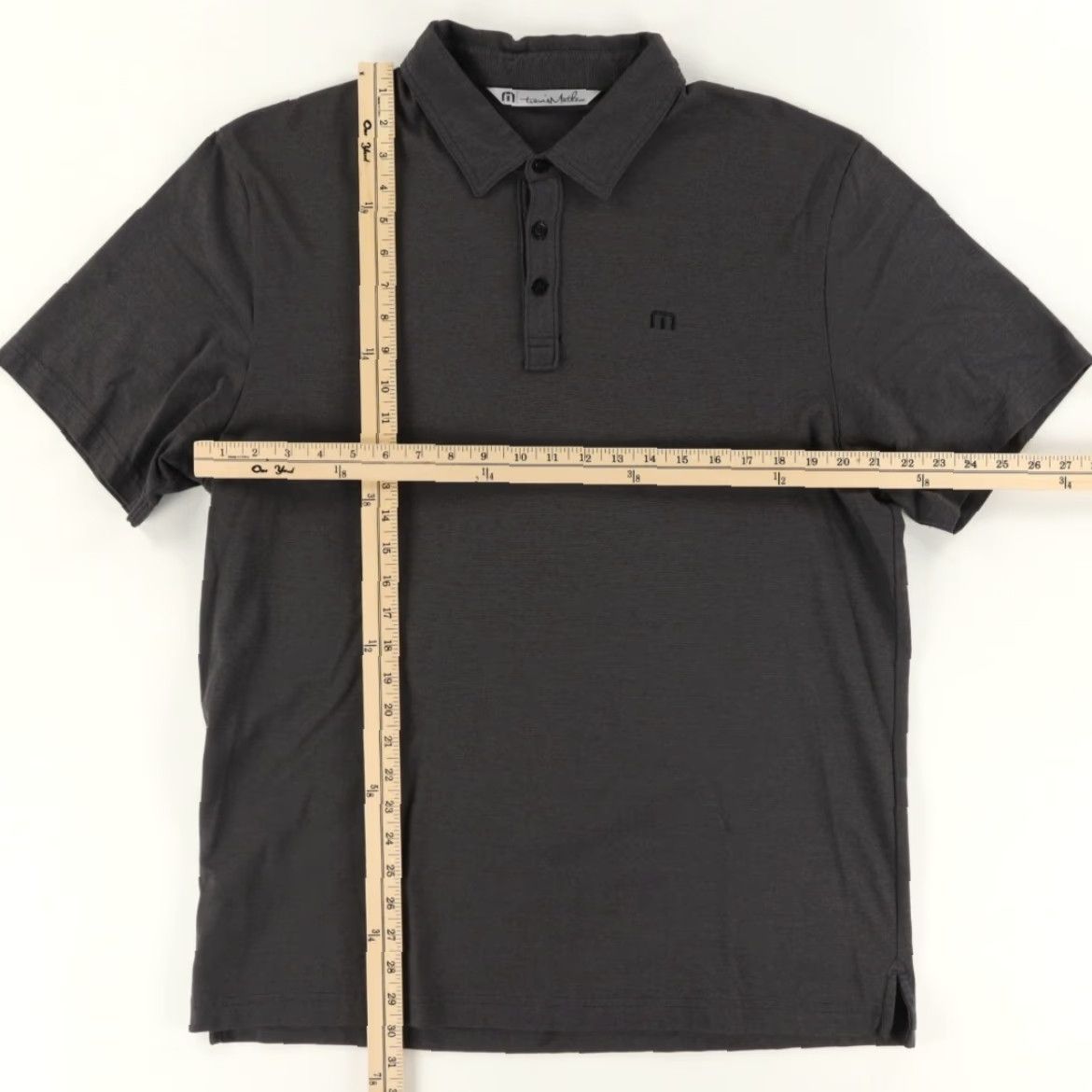 TravisMathew Travis Mathew Golf Cotton Blend Solid Polo Shirt Charcoal Men's XL Size US XL / EU 56 / 4 - 3 Thumbnail