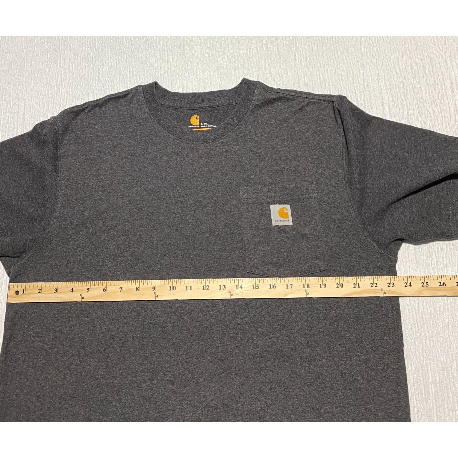 Carhartt VINTAGE Carhartt Shirt Mens L Tall Gray Original Fit Pocket Logo Crewneck Tee T-Shirt Size US L / EU 52-54 / 3 - 6 Thumbnail