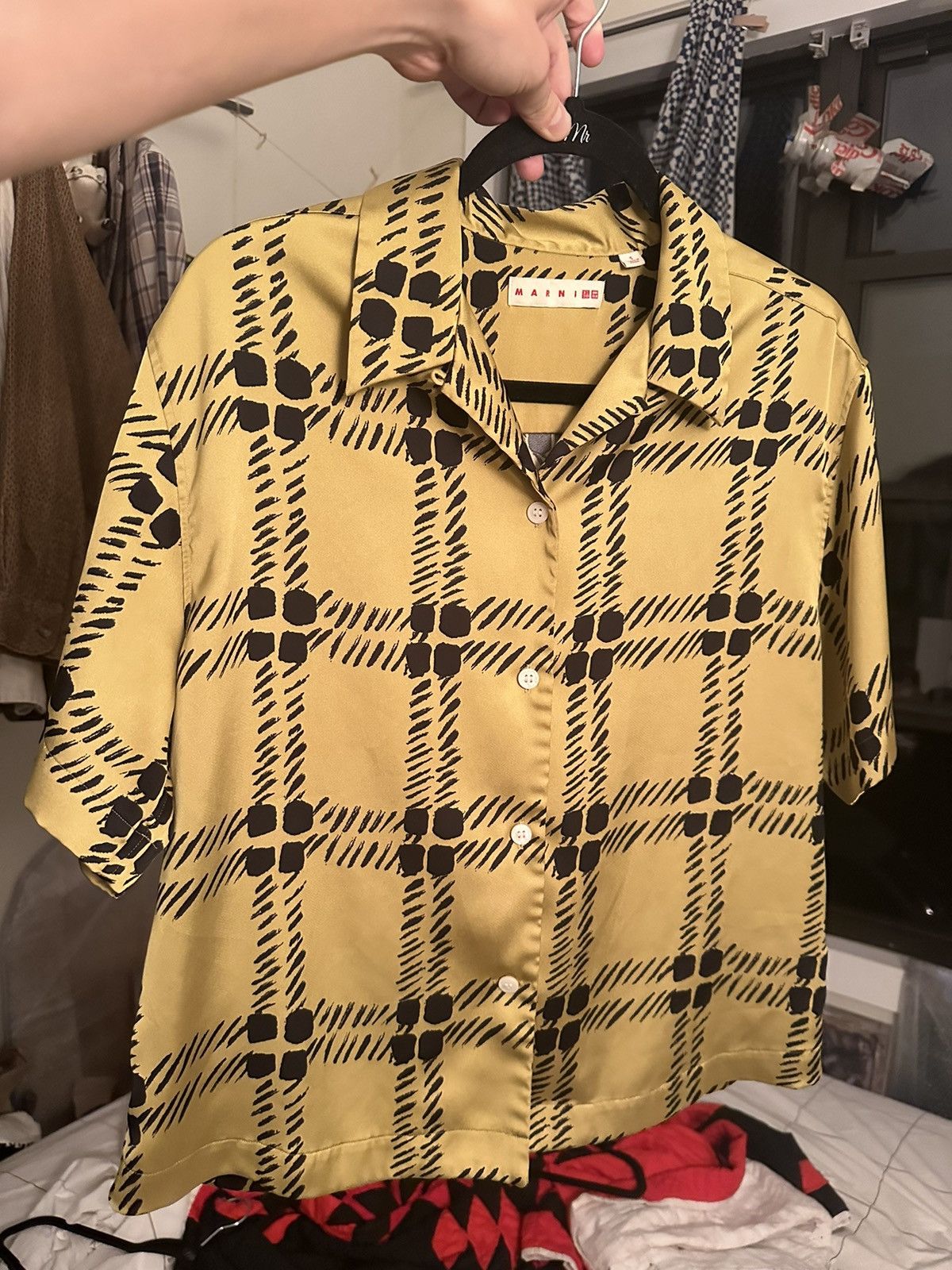 Marni × Uniqlo Marni x Uniqlo collab painted check button up Size US S / EU 44-46 / 1 - 1 Thumbnail