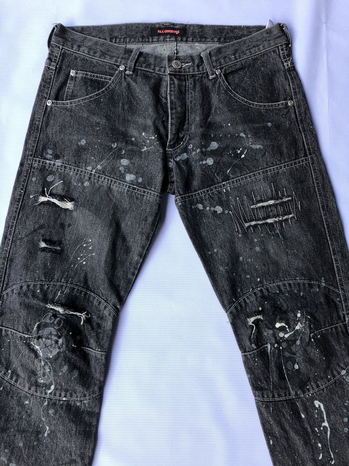 Japanese Brand 🔥RARE 90’s ALGONQUINS DIstressed Punk Anarchy Influence Size US 30 / EU 46 - 2 Thumbnail