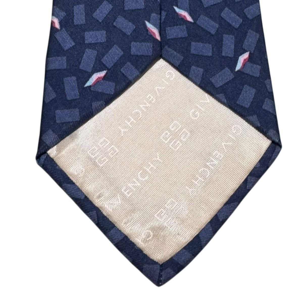 Givenchy Givenchy Monsieur Silk Patterned Geometric Blue Tie 55x3.5 Size ONE SIZE - 5 Thumbnail