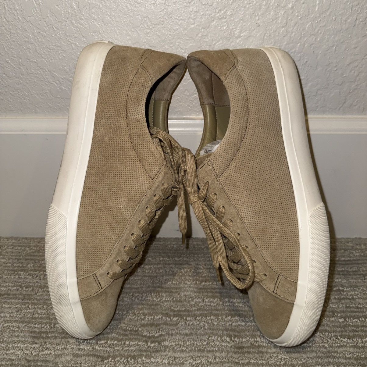 Vince VINCE Men’s Fulton Suede Beige Perforated Sneakers Size 10.5 Size US 10.5 / EU 43-44 - 5 Thumbnail