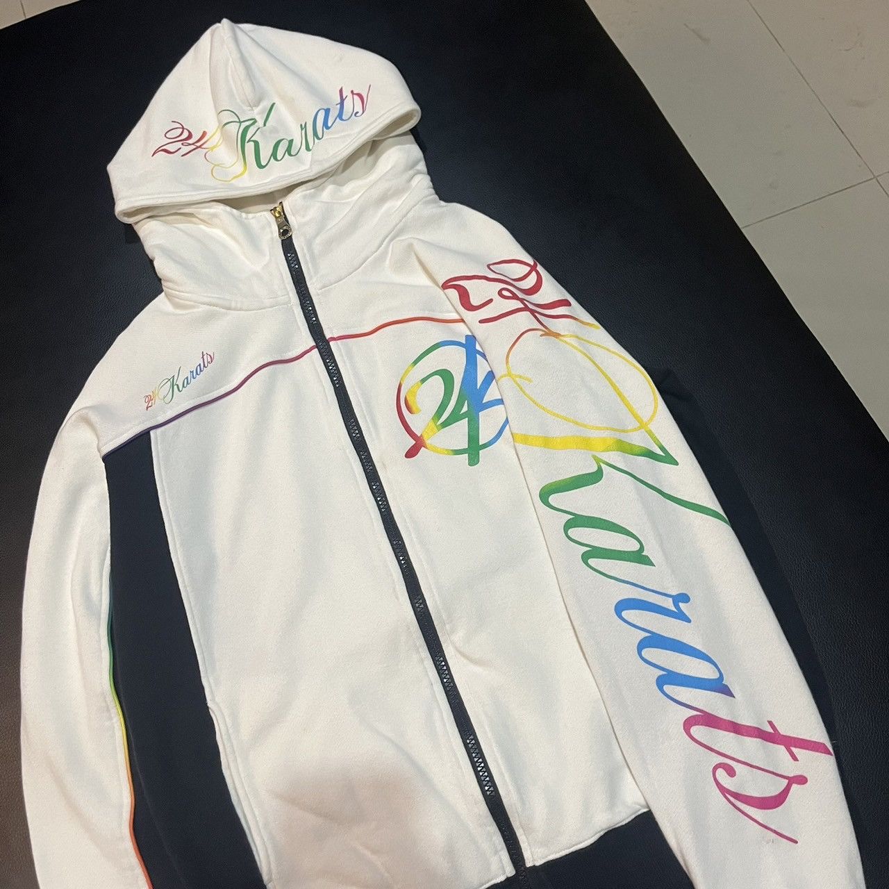 Japanese Brand 24karats zip up hoodie Size US L / EU 52-54 / 3 - 6 Thumbnail