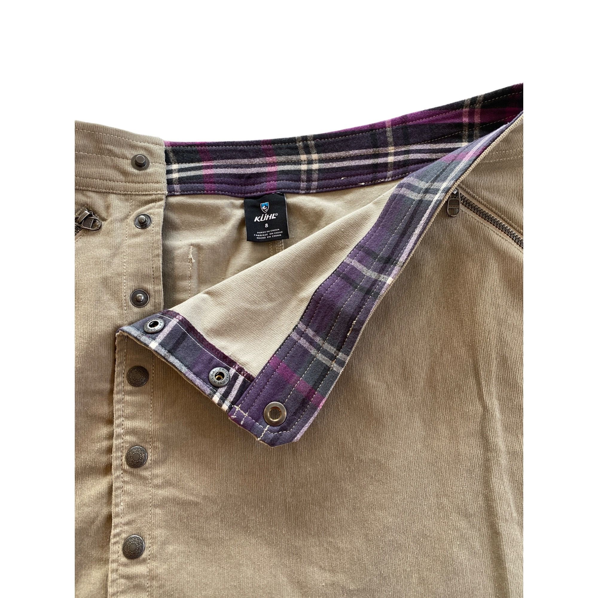 Kuhl NWT KUHL Streamline Snap Front Corduroy Skirt Khaki Women's Size 30" / US 8 / IT 44 - 13 Thumbnail
